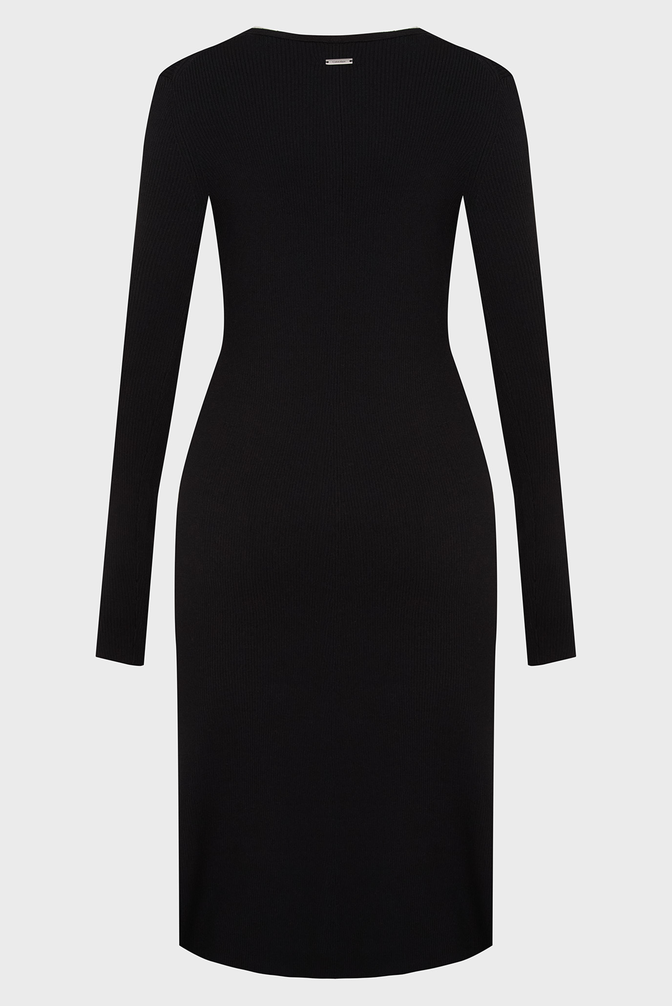 Женское черное платье ICONIC RIB SWEATER DRESS 2