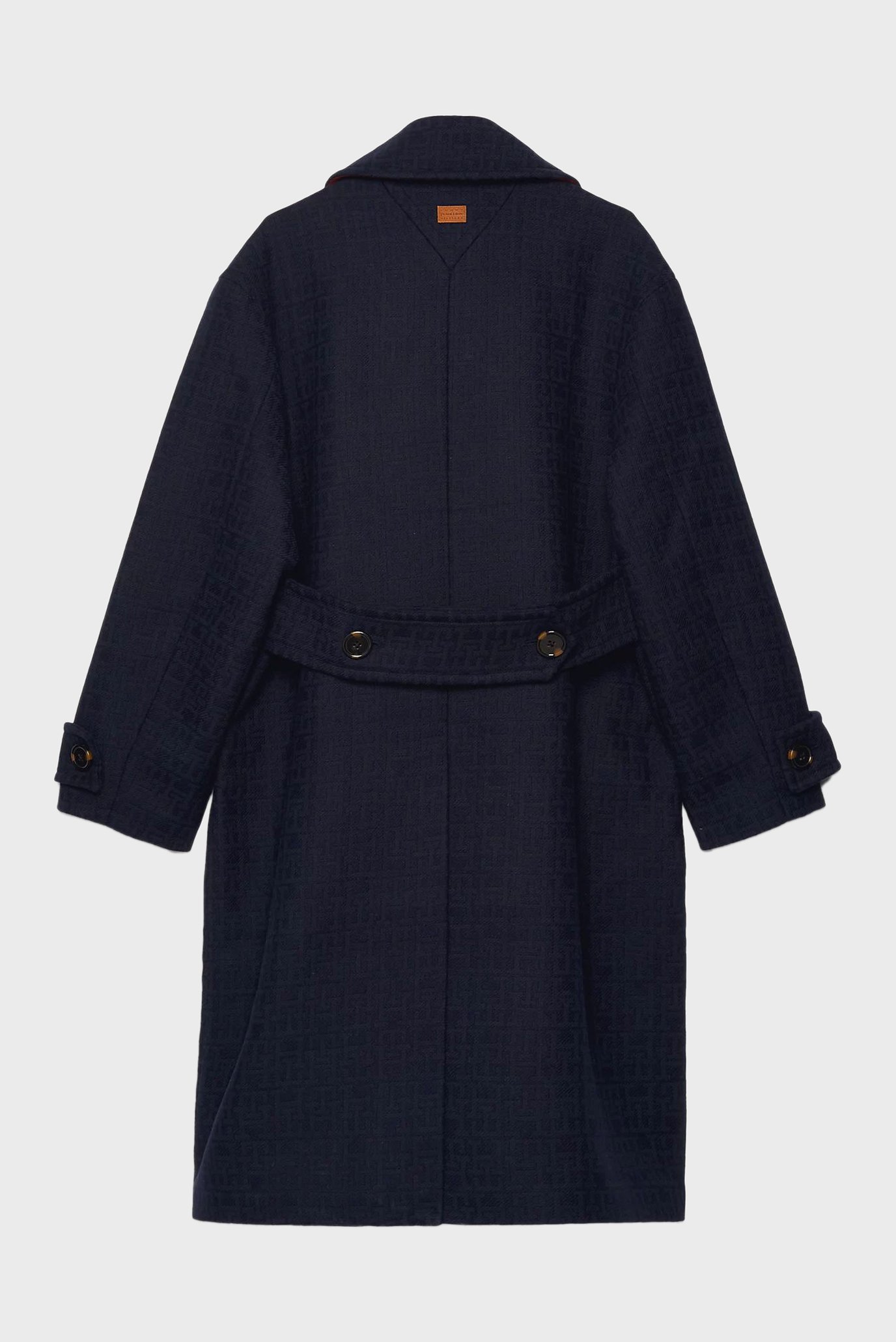 Темно-синее пальто с узором Tommy x Pendleton (унисекс) 7