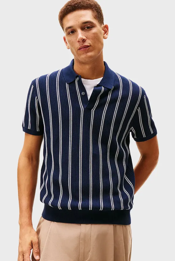 Свитер KNITTED VERTICAL STRIPE SS POLO Tommy Hilfiger