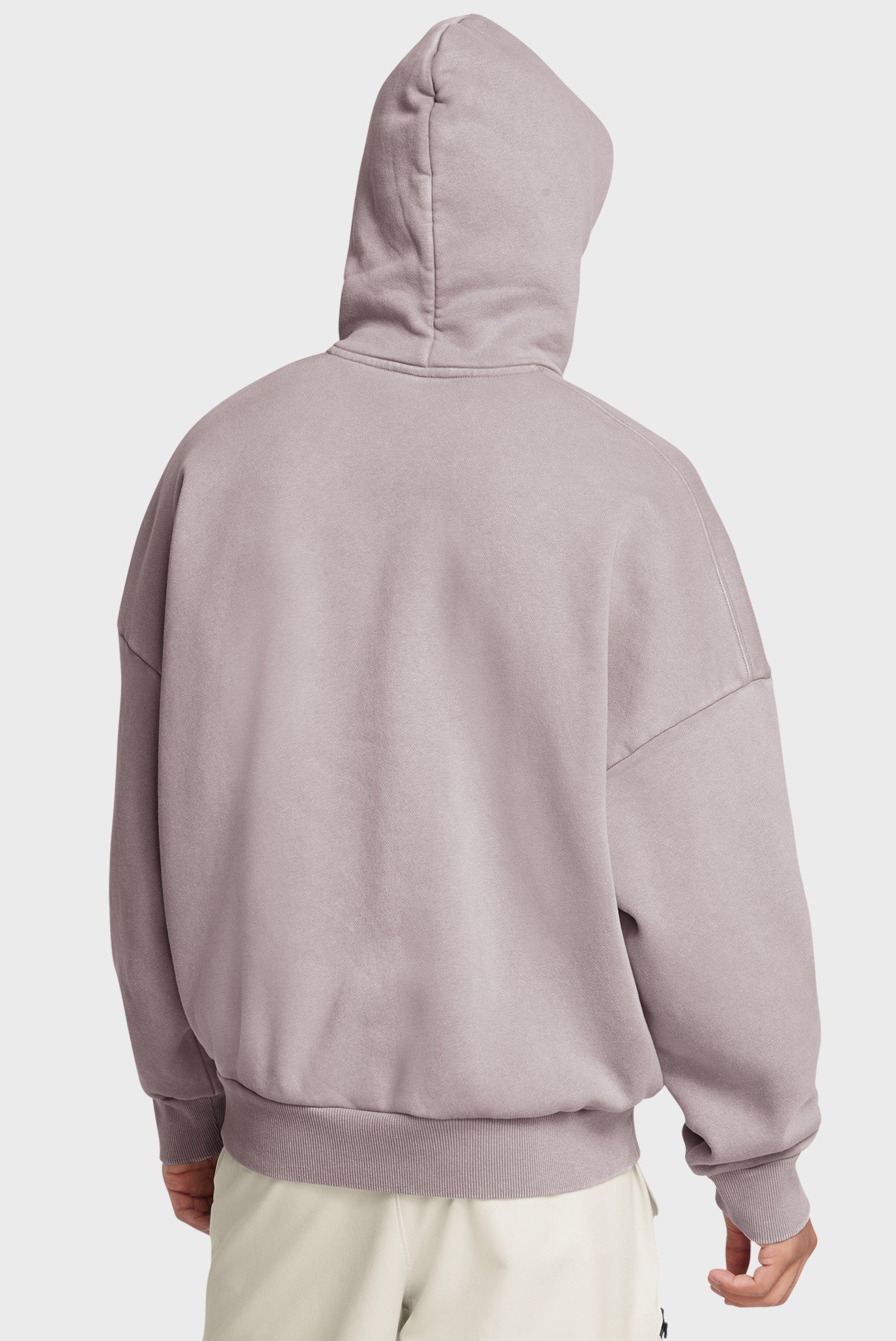 Мужское серое худи UA Icon HWT Flc Wash OS Hood 3