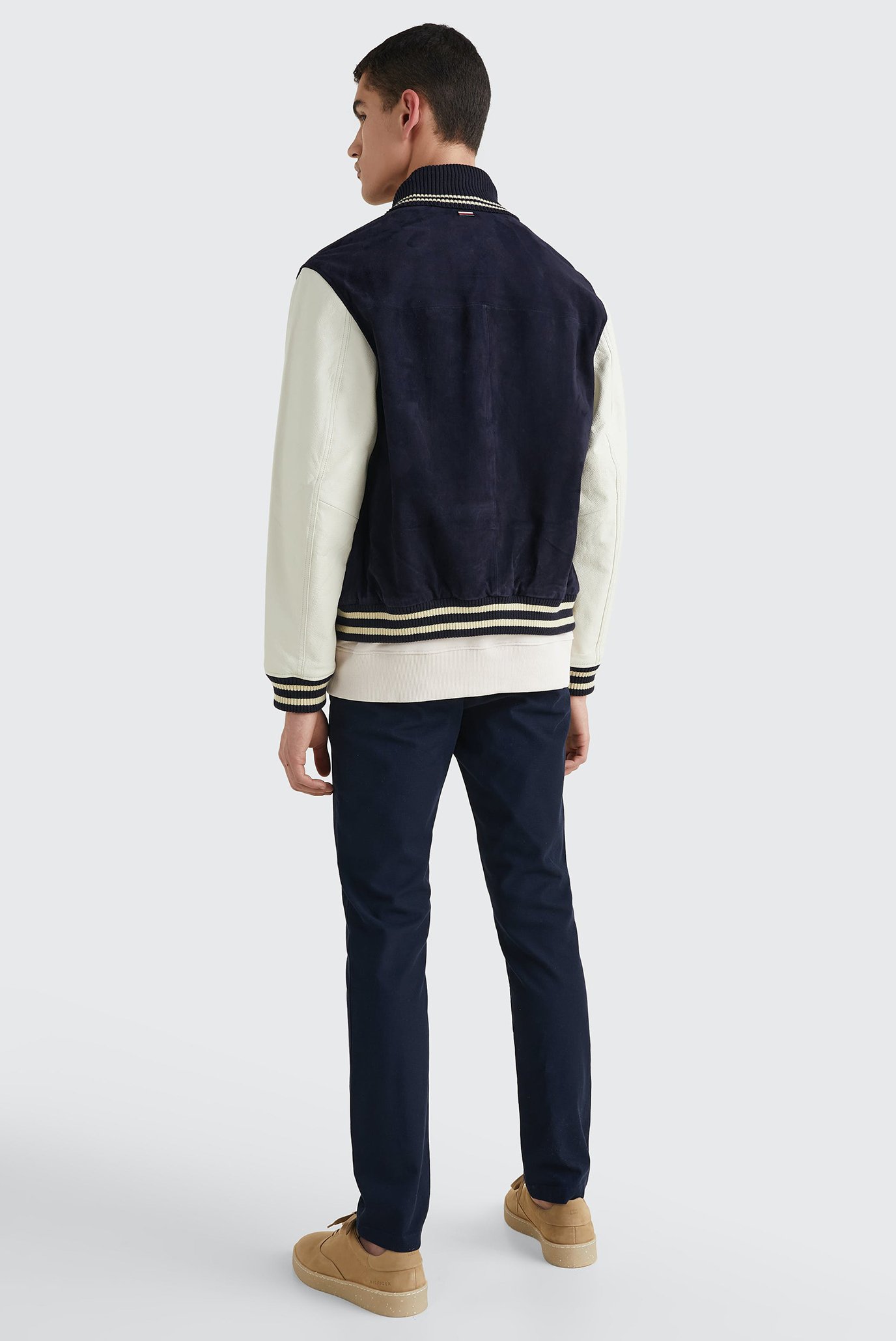 Мужской темно-синий кожаный бомбер VARSITYTommy Hilfiger Мужской темно-синий кожаный бомбер VARSITY 4