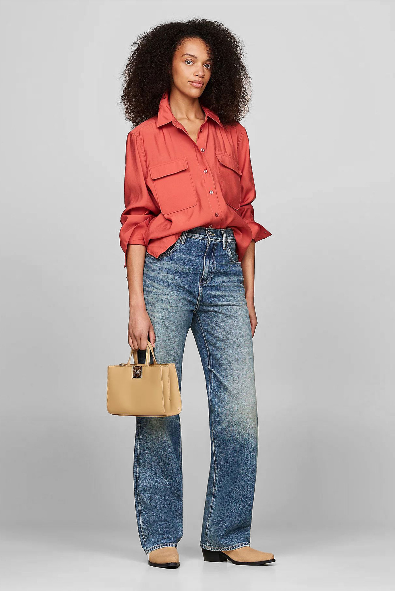 Женская бежевая сумка TH RESET MINI TOTE 2