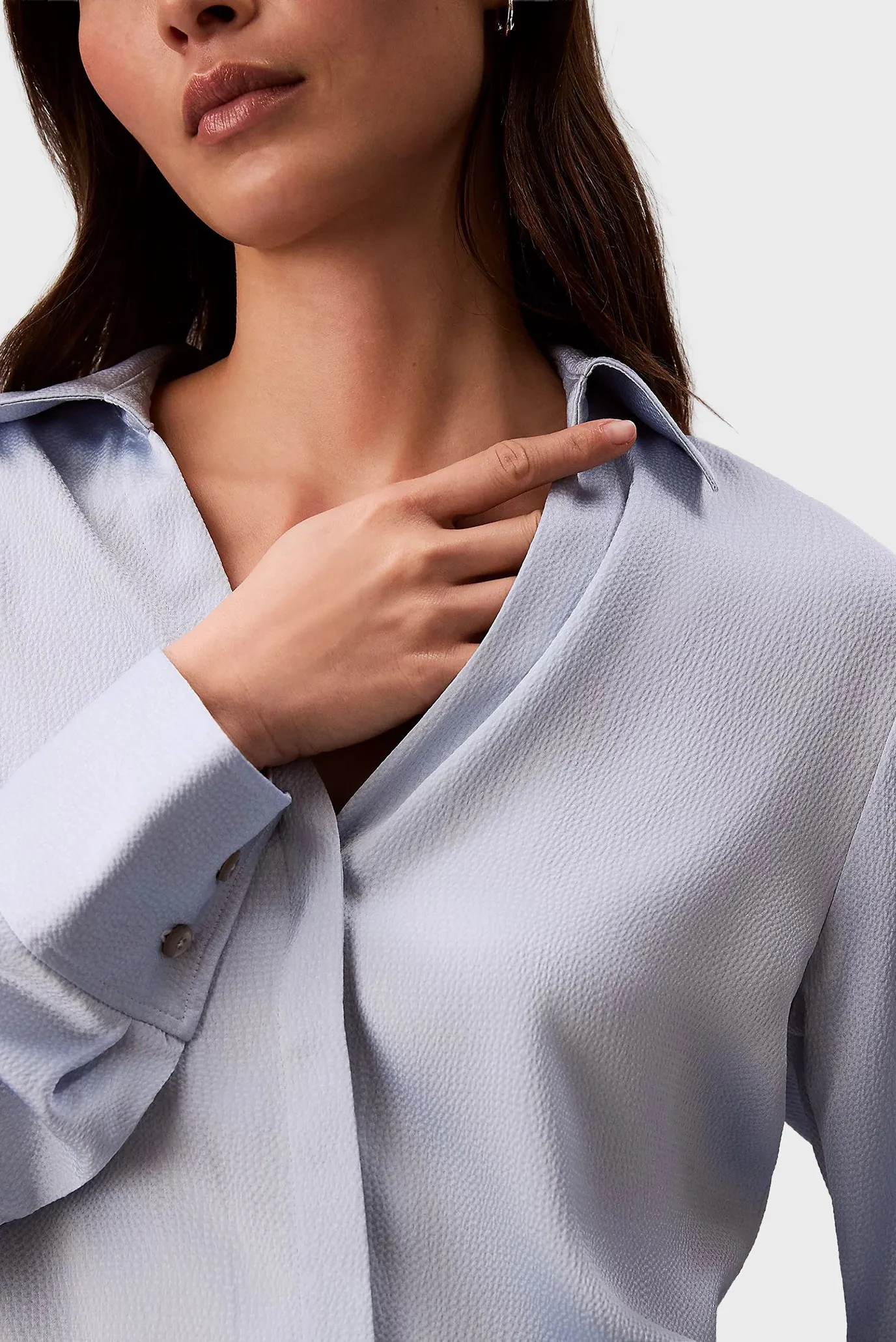 Рубашка HAMMERED SATIN FITTED SHIRT 4