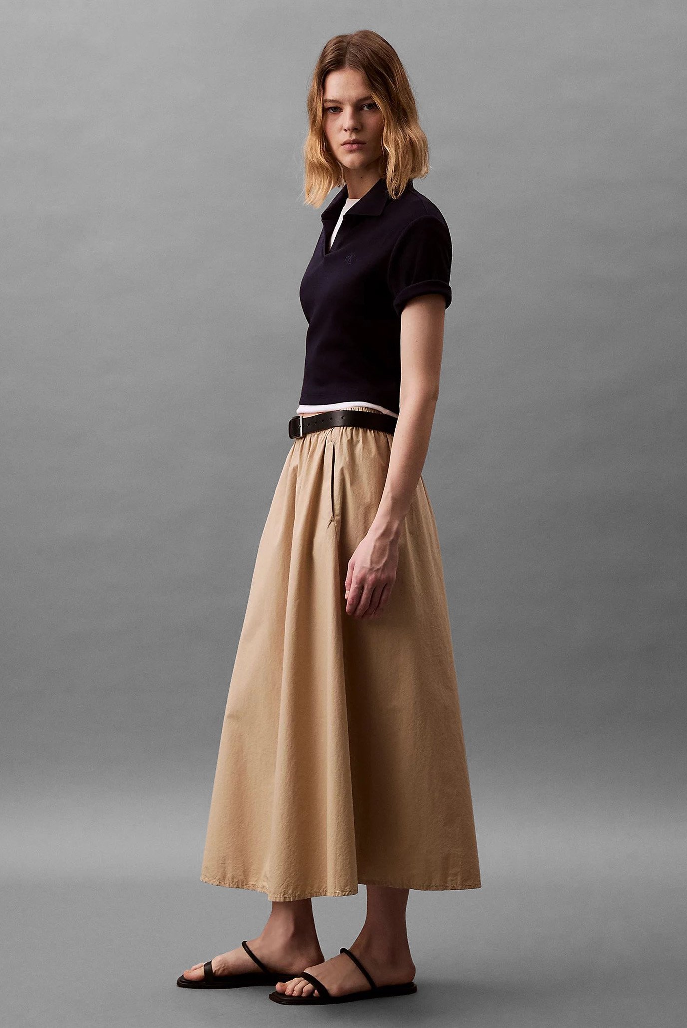 Юбка POPLIN PULL ON MIDI SKIRT 4