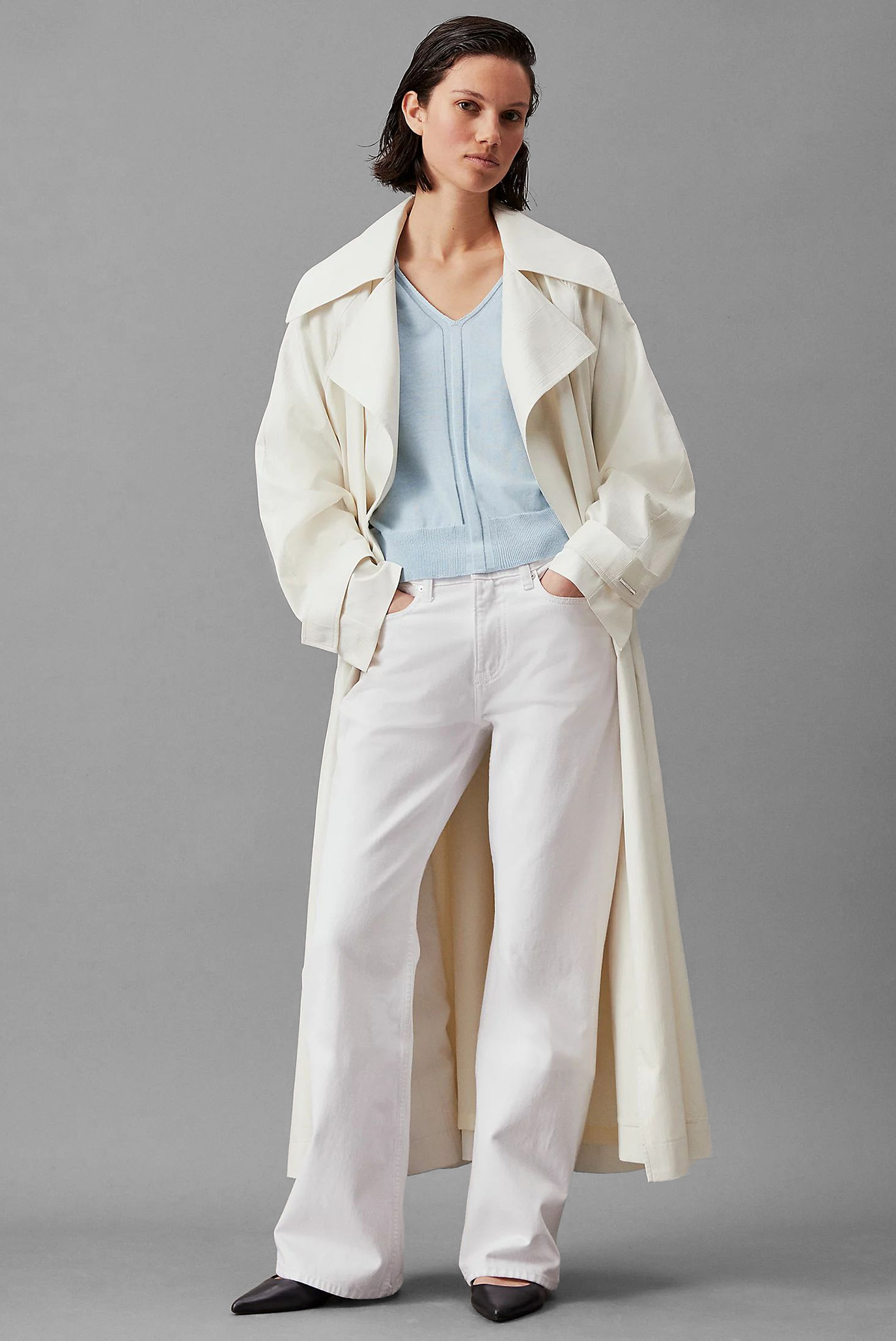 Свитер COTTON SILK V-NECK SWEATER 2