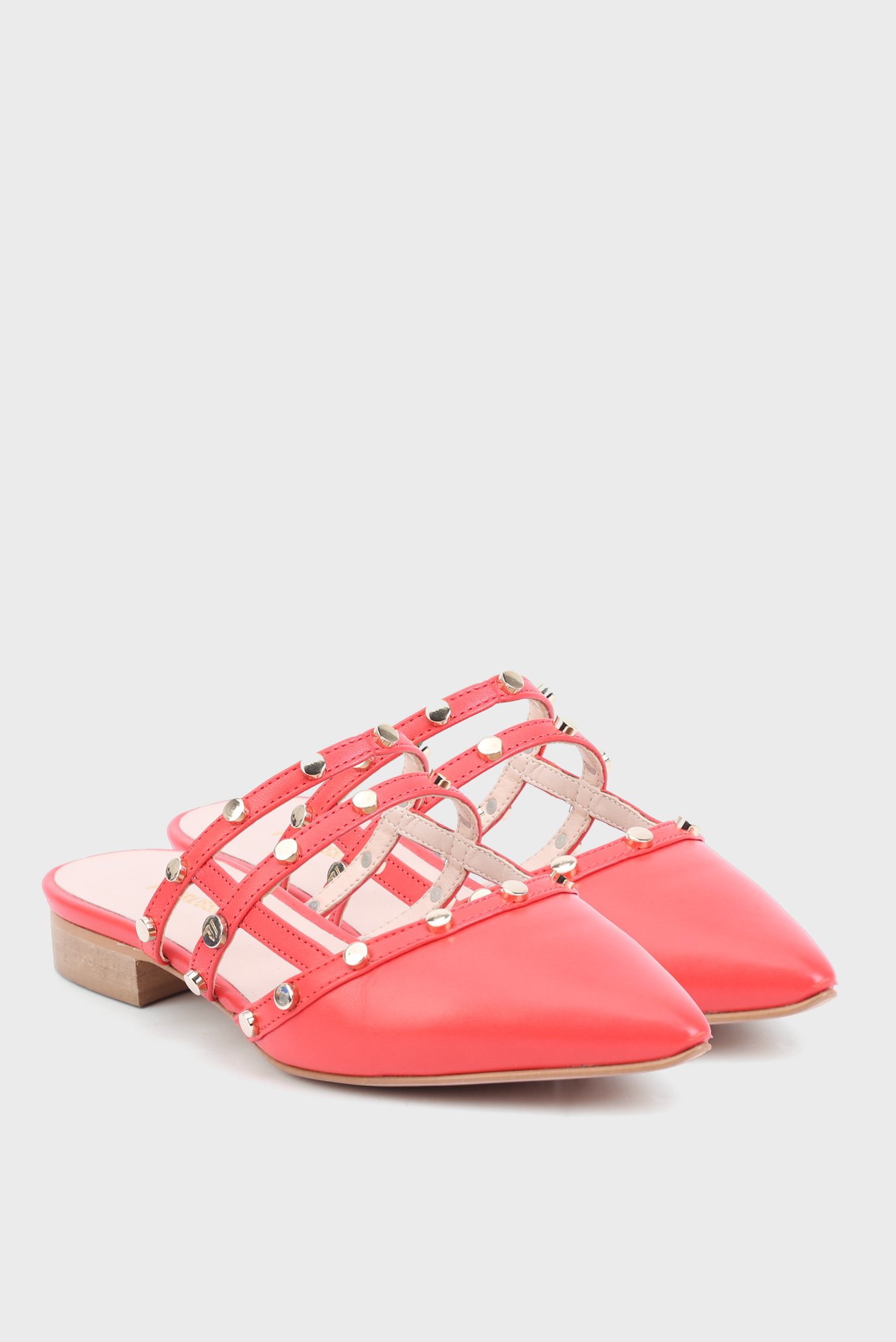 Сандалии MULES FLAT LEATHER STUDS 2