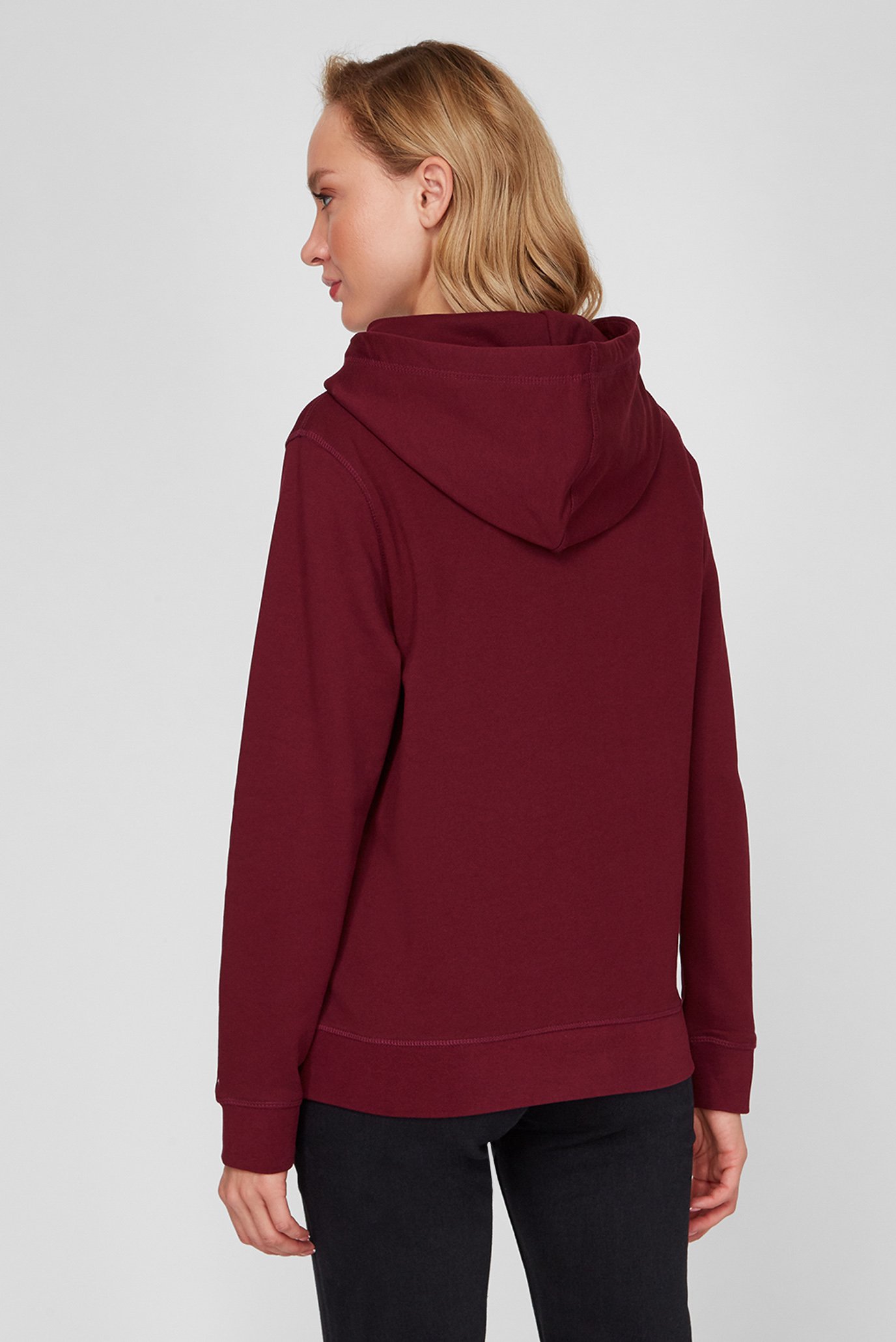 Женское бордовое худи REGULAR FLOCK 9