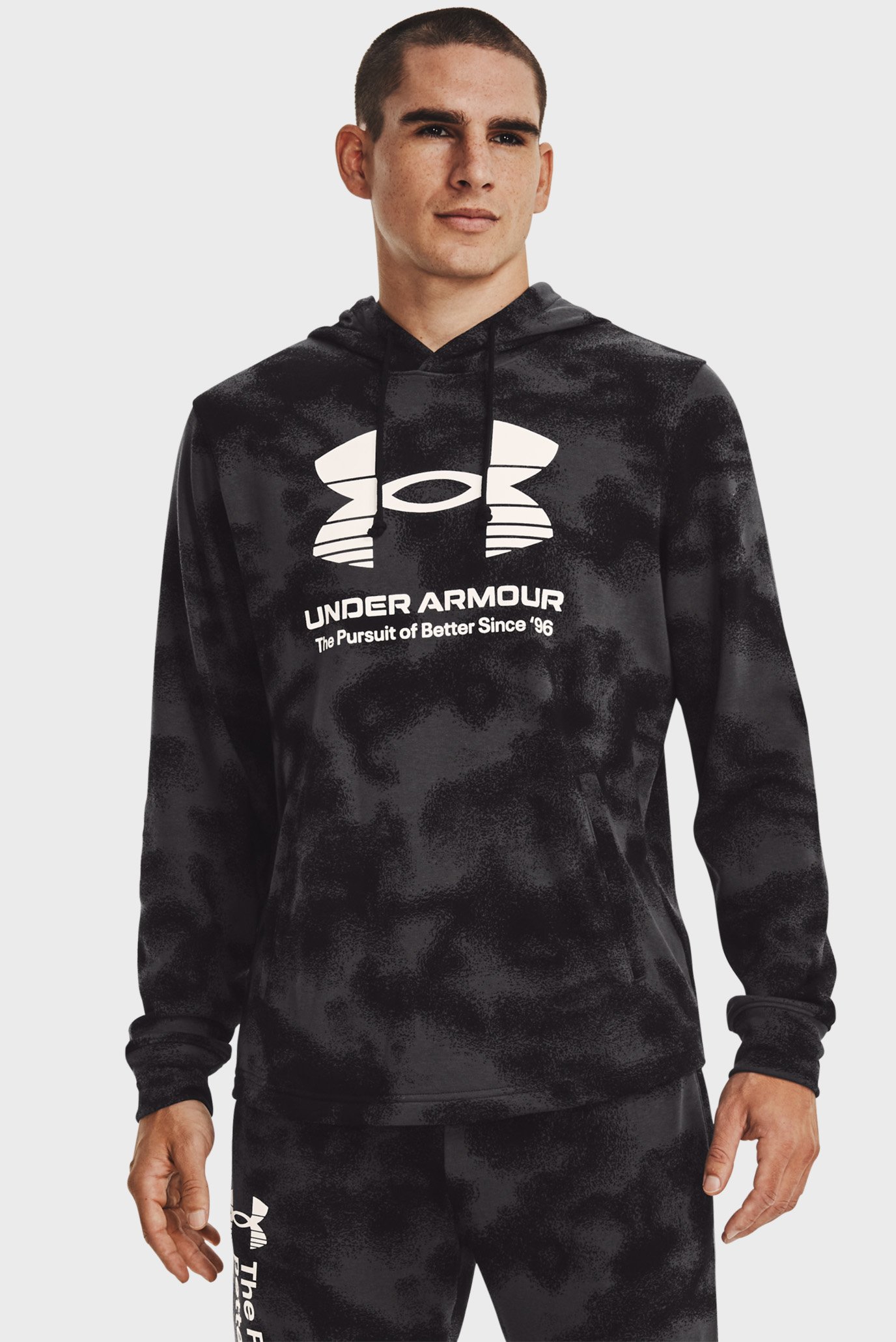 Мужское черное худи UA Rival Terry Novelty HD 6