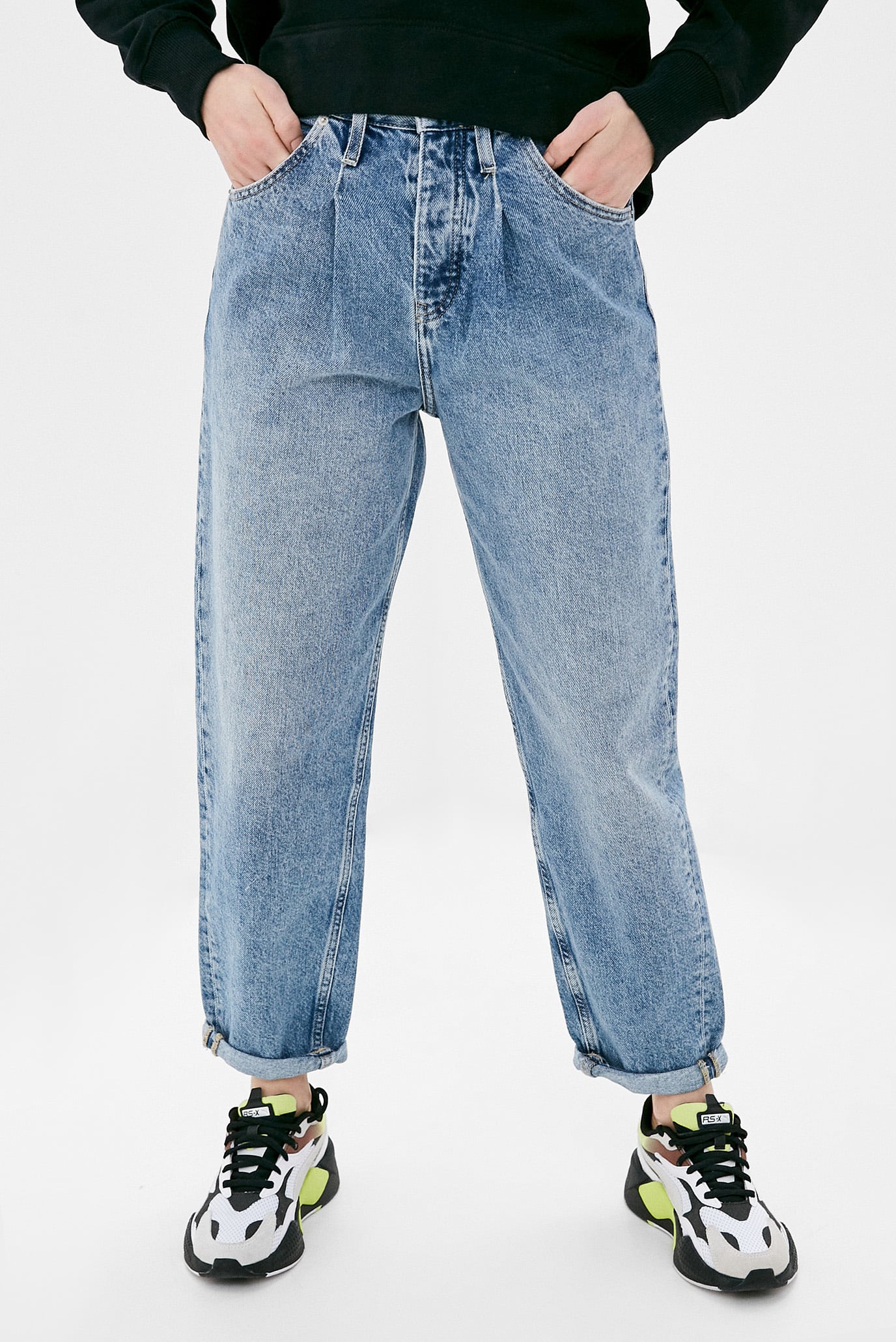 Женские голубые джинсы BAGGY 5