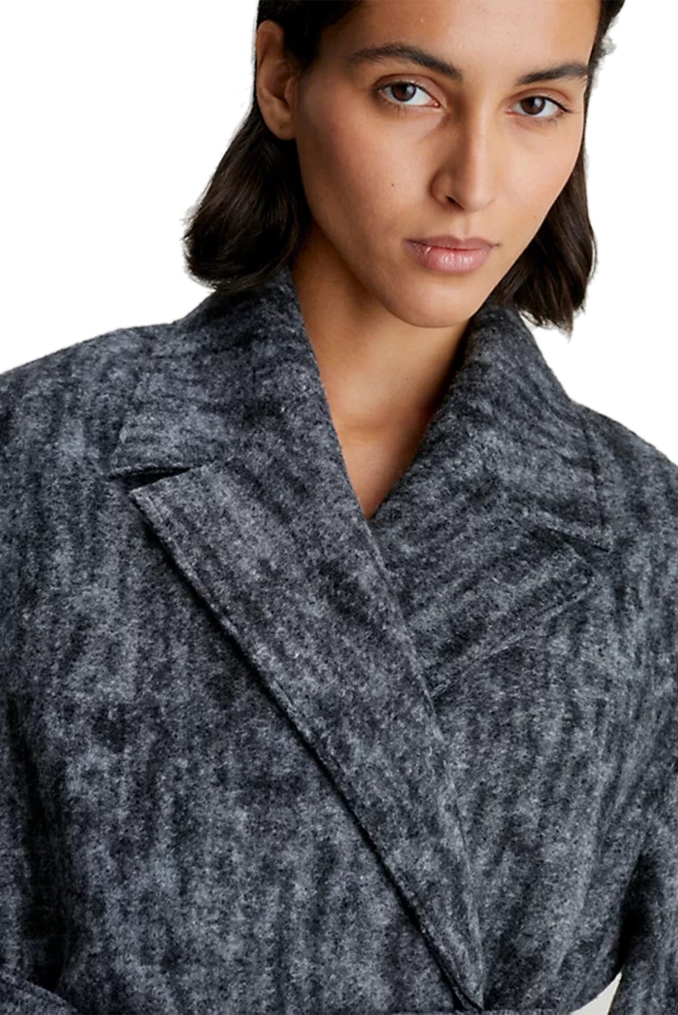 Calvin klein belted wrap coat sales