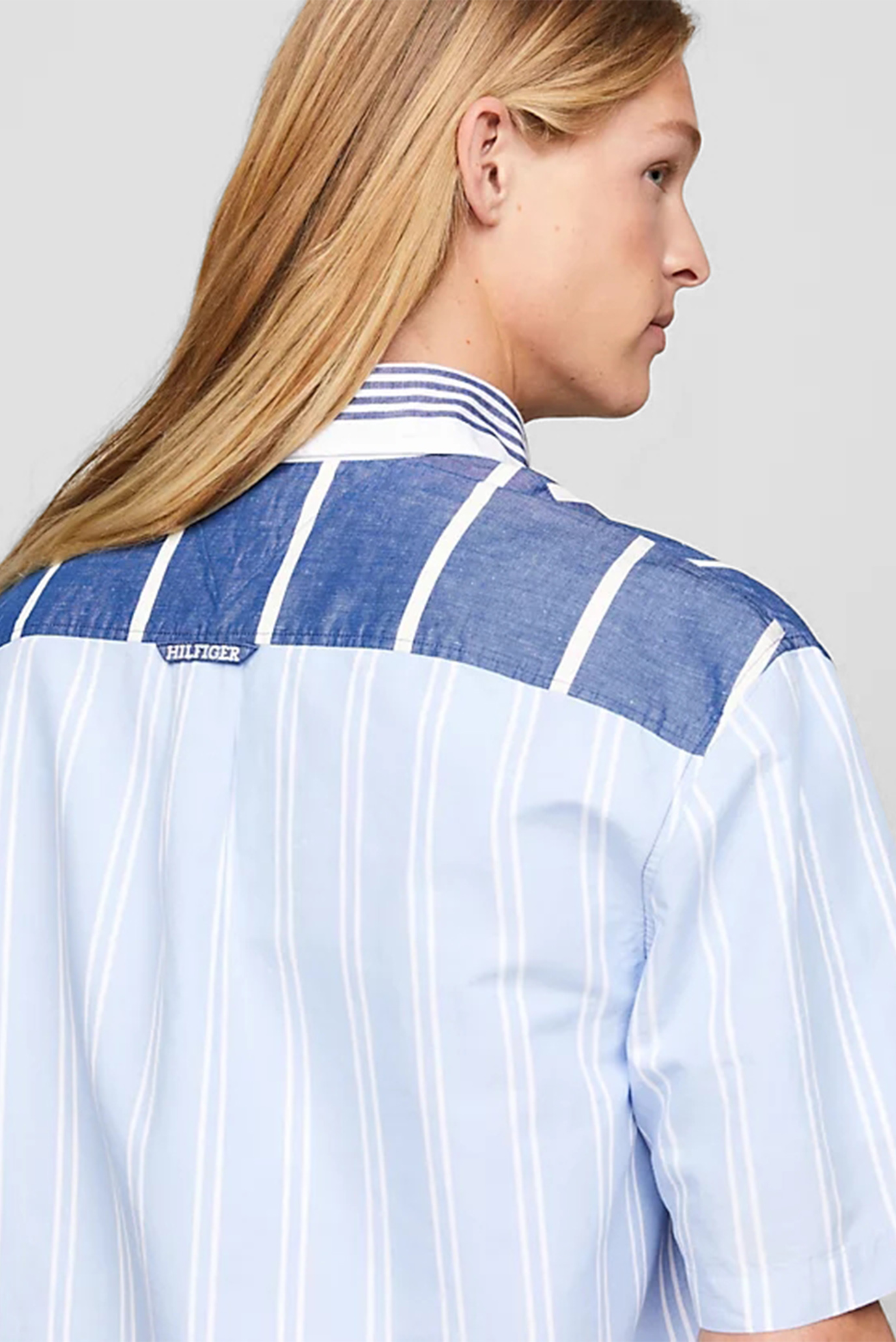 Рубашка с коротким рукавом LINEN BLOCKING STRIPE SHIRT S S 3