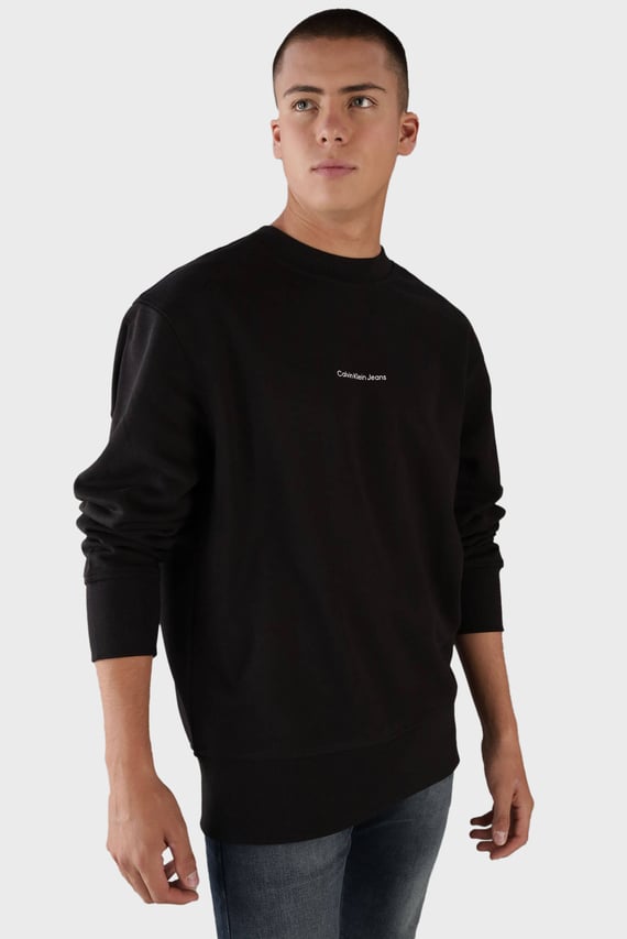 Мужской черный свитшот CITY GRID MAP CREW NECK