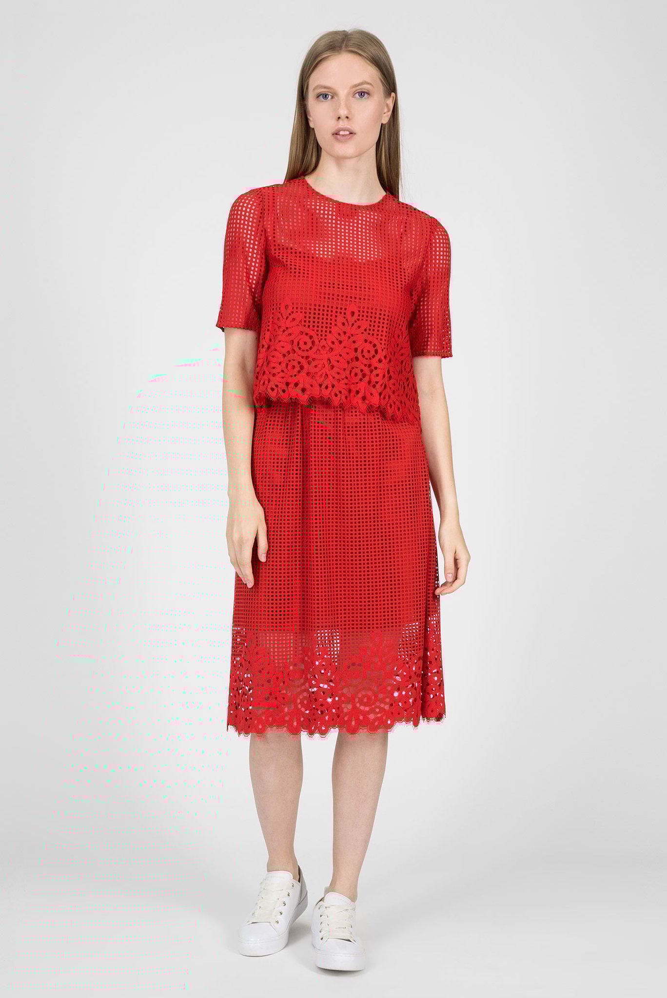 Женская красная юбка 5