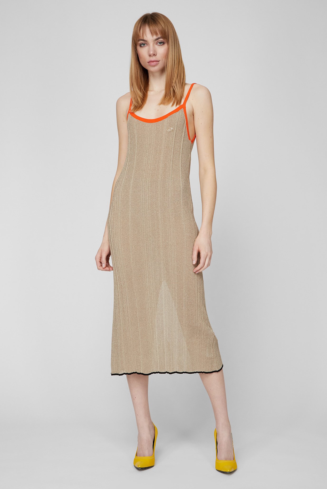 Женский бежевый сарафан LONGBEA 6