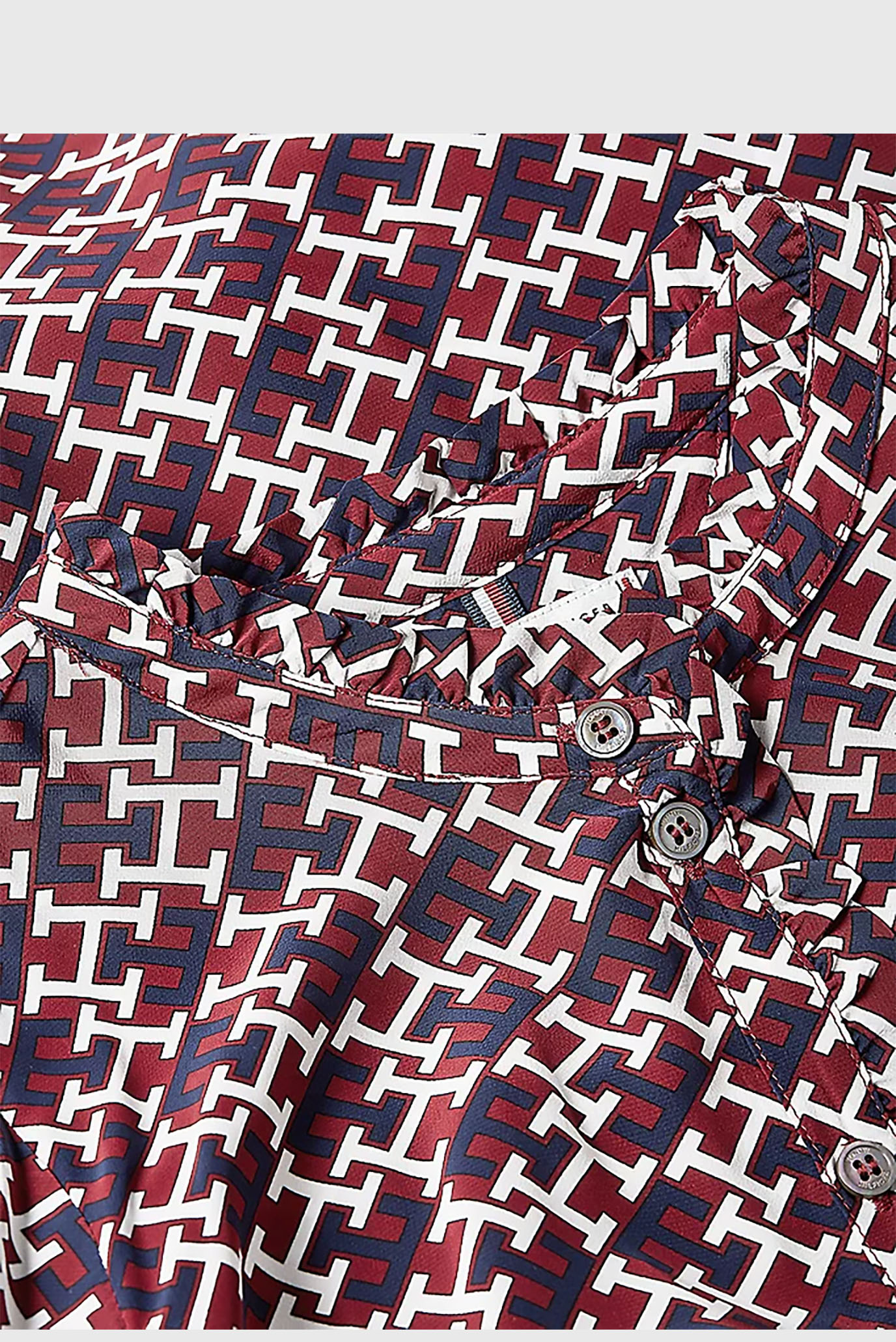 Блузка VIS MONOGRAM FRILL BLOUSE LS 6