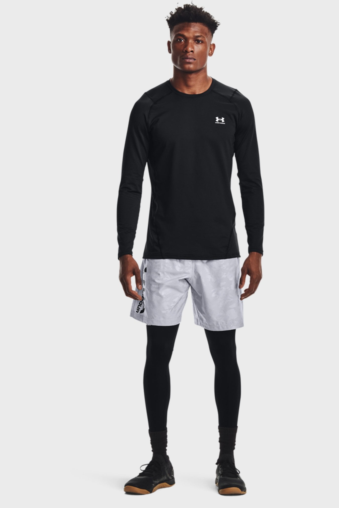 Мужские черные термобрюки UA CG Armour Leggings 4