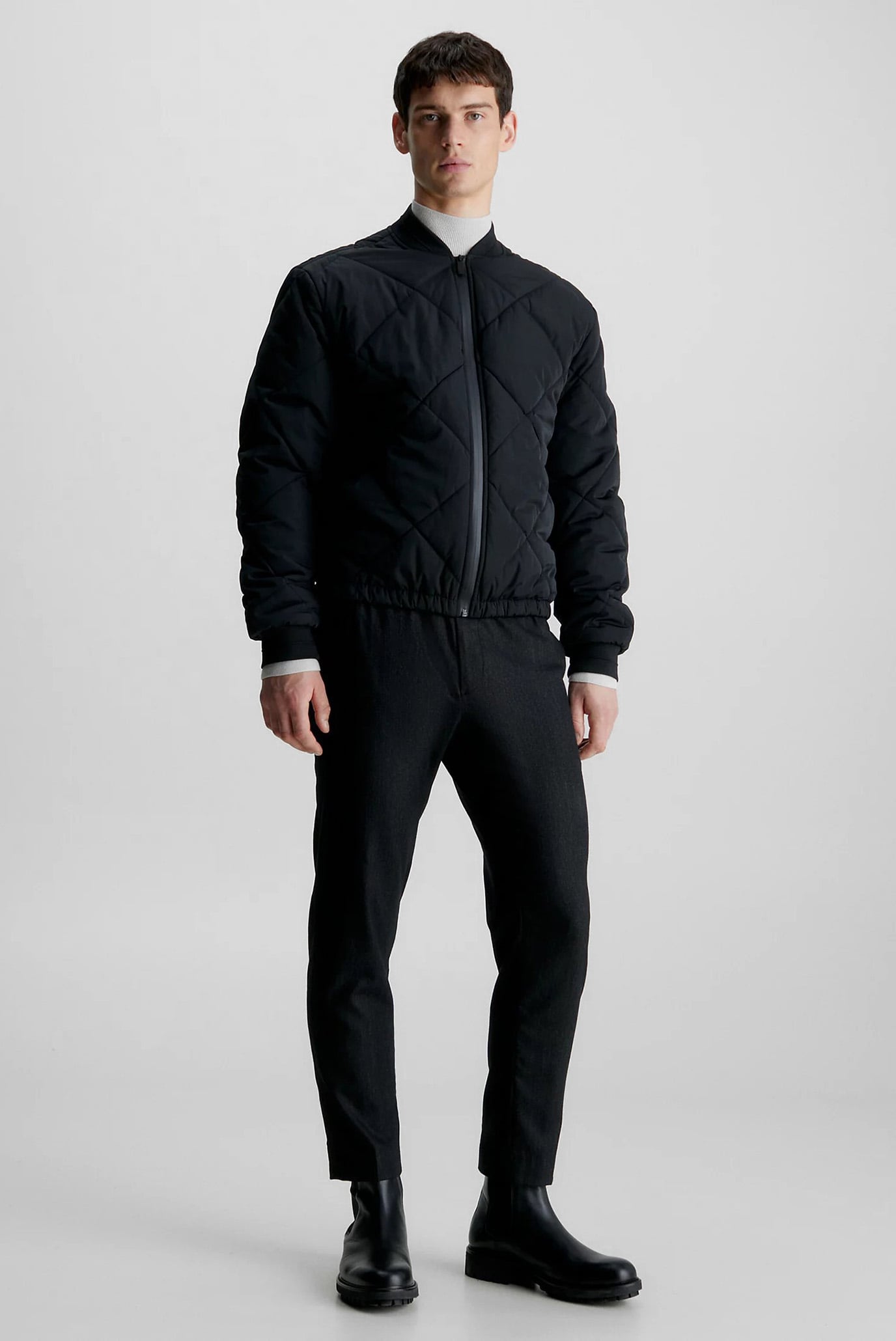 Мужской черный бомбер SIGNATURE QUILT 2