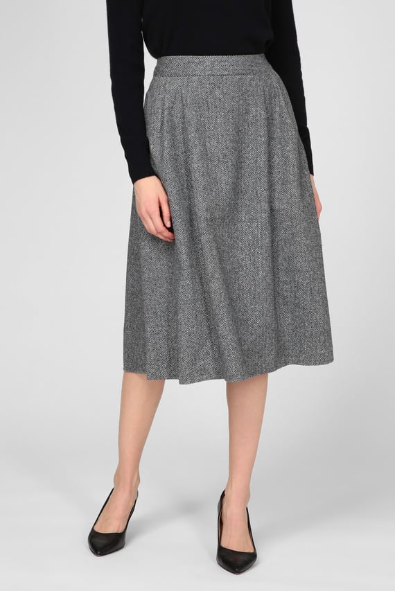 Женская серая юбка CASHMERE WOOL BLEND