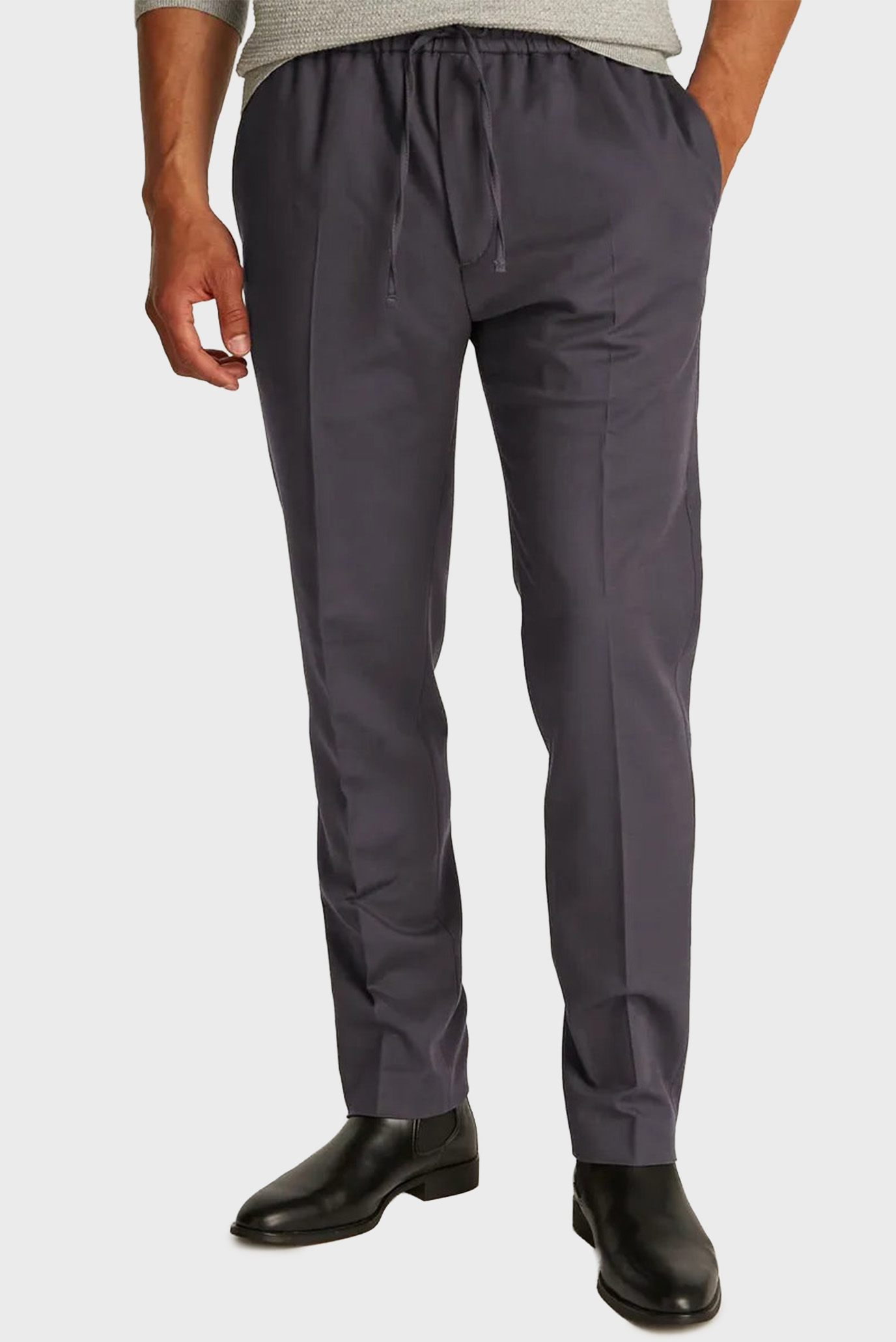 Штаны COTTON VISCOSE TAPERED JOGGER 1