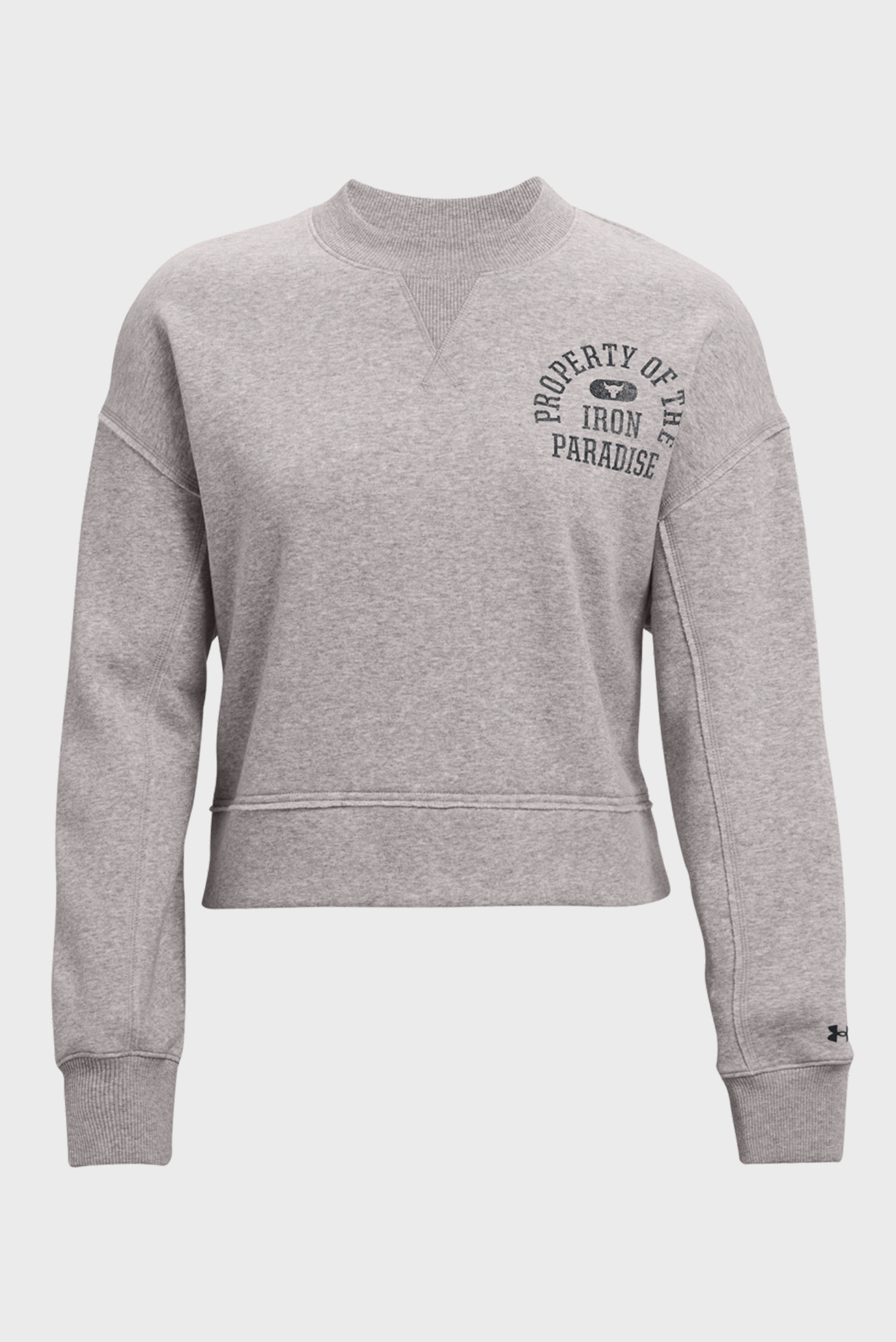 Женский серый свитшот UA Prjct Rock Fleece LC Crew 3