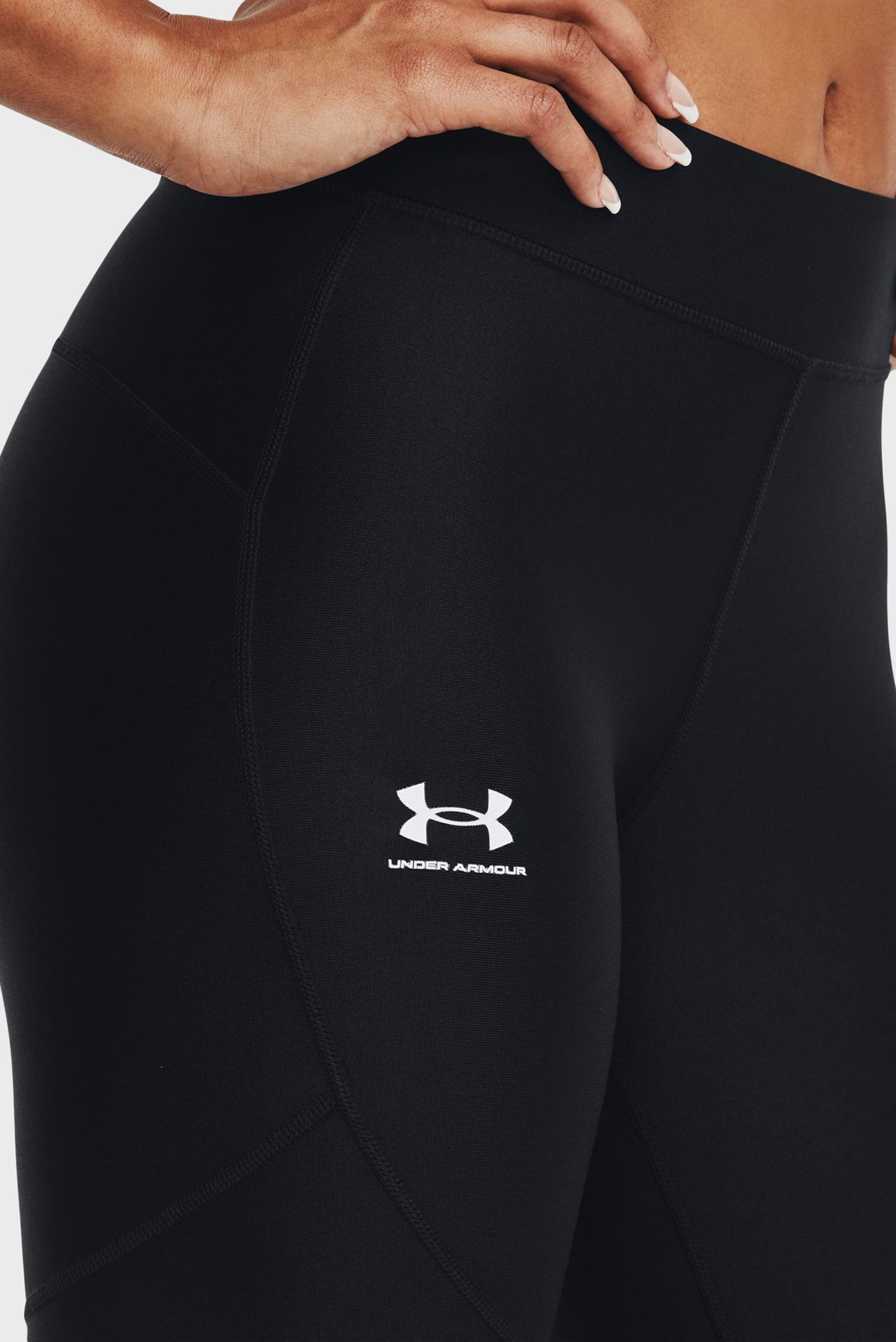 Женские черные велосипедки UA HG Authentics Long Sts 4