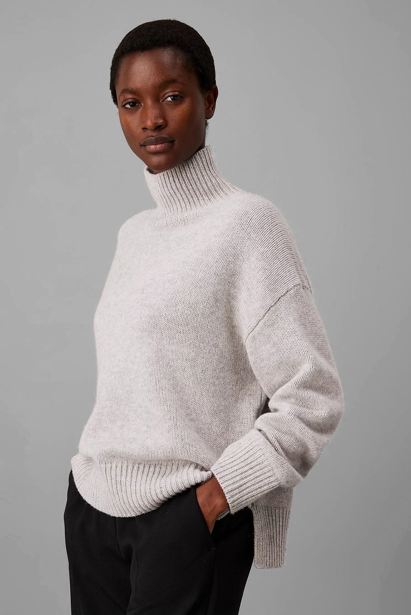 Свитер/CASHMERE BLEND HIGH-NECK SWEATER 1