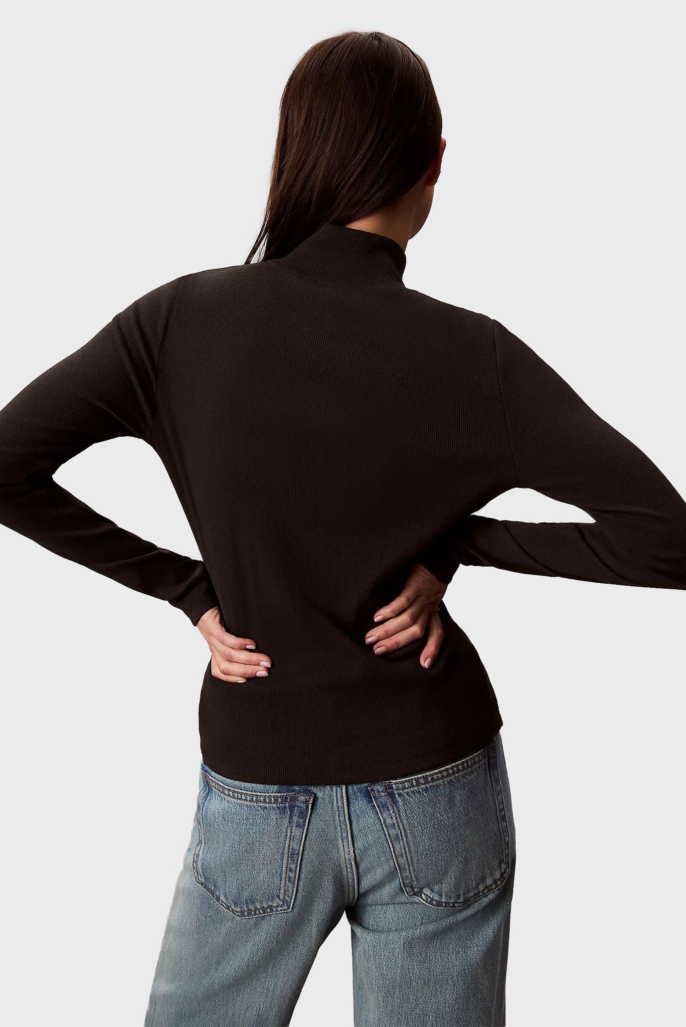 Лонгслив LS WOVEN LABEL TURTLENECKCalvin Klein Jeans Лонгслив LS WOVEN LABEL TURTLENECK 3