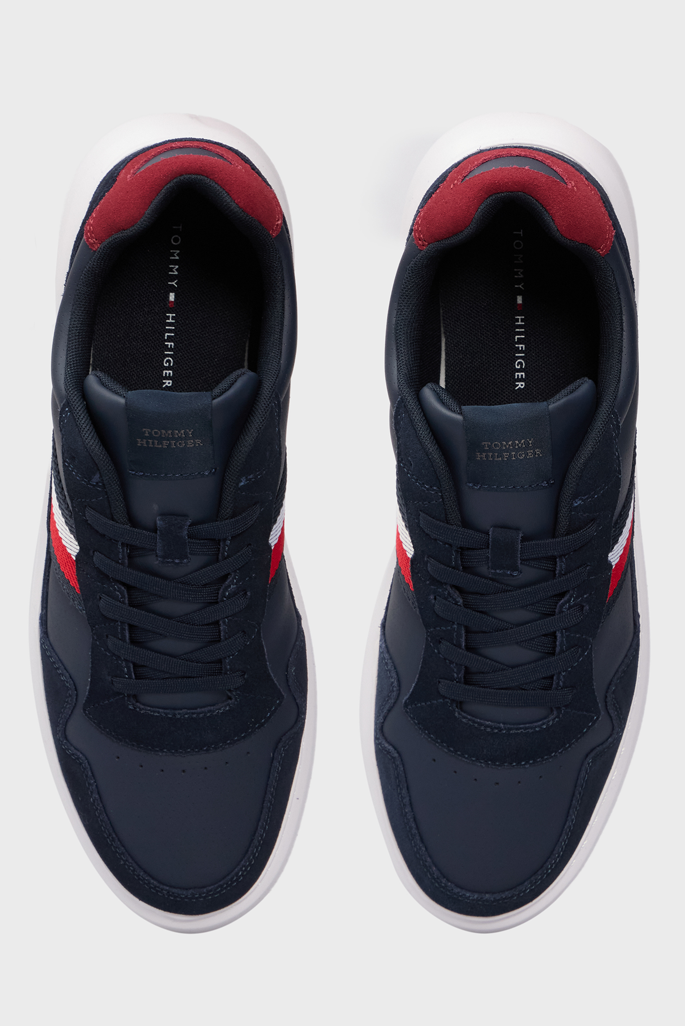 Мужские темно-синие кожаные сникерсы LIGHT CUPSOLE LTH MIX STRIPESTommy Hilfiger Мужские темно-синие кожаные сникерсы LIGHT CUPSOLE LTH MIX STRIPES 4