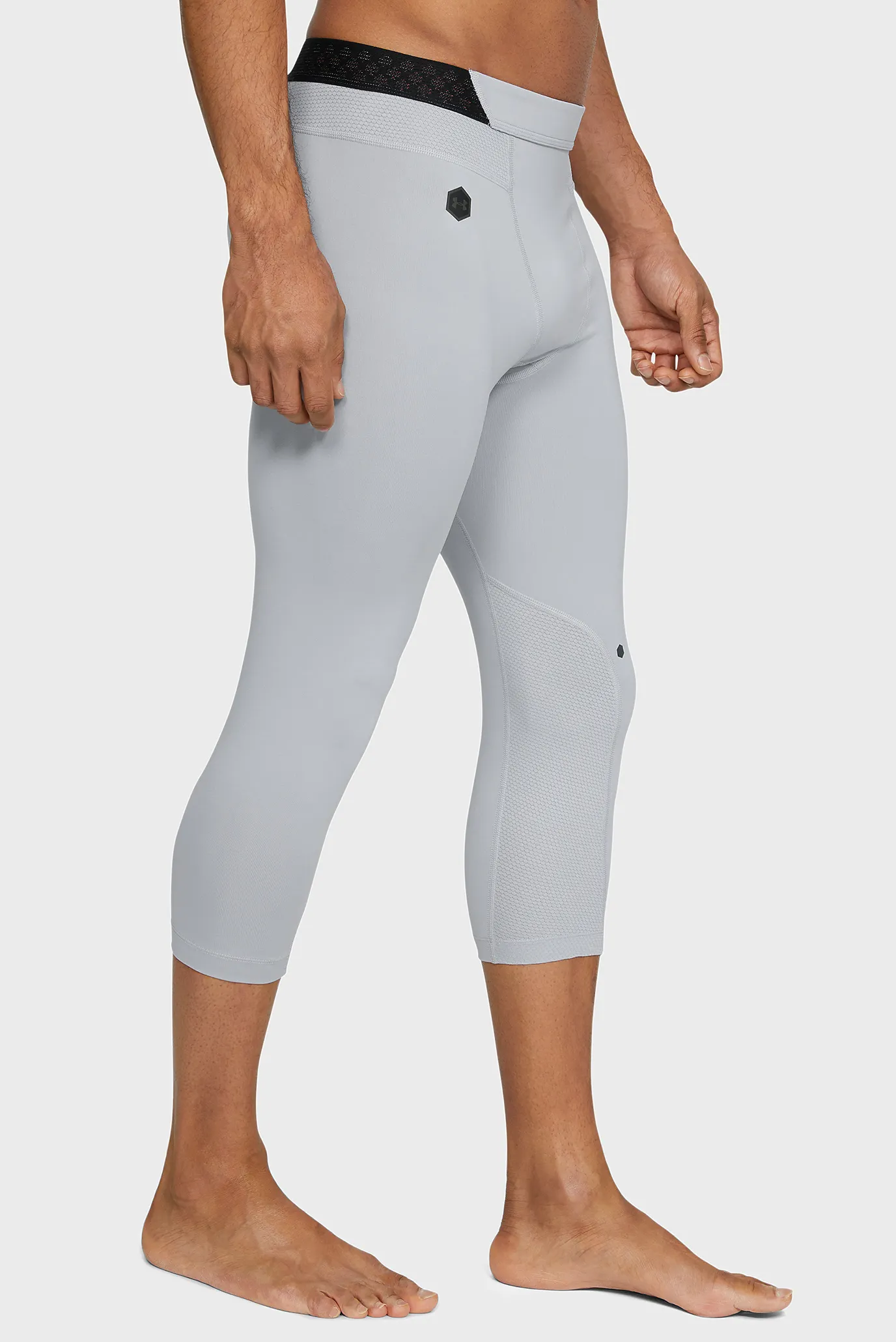 Мужские светло-серые тайтсы UA RUSH ™ 3/4 6