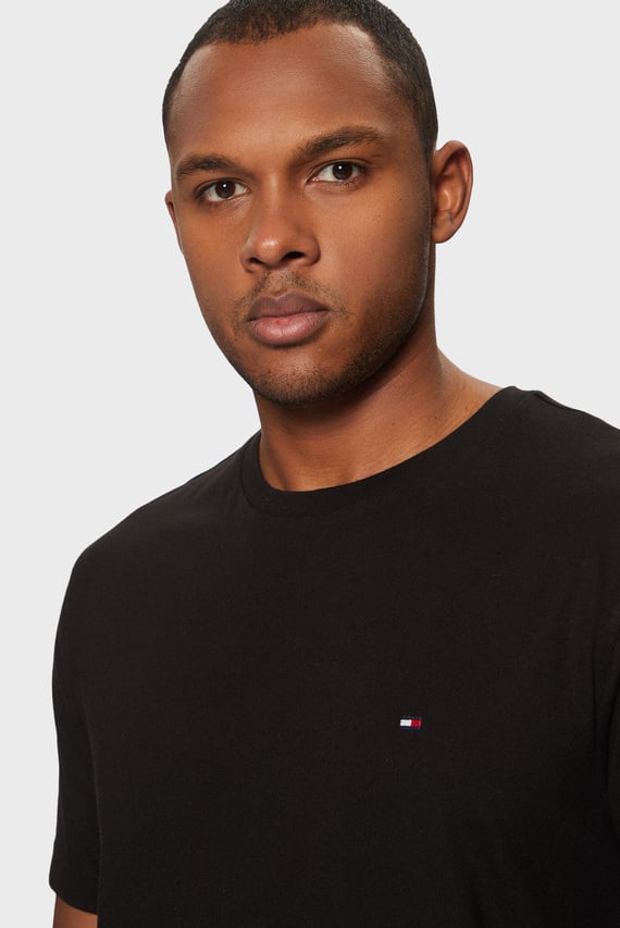 Мужская черная футболка ESSENTIAL REG FIT SOLID TEE