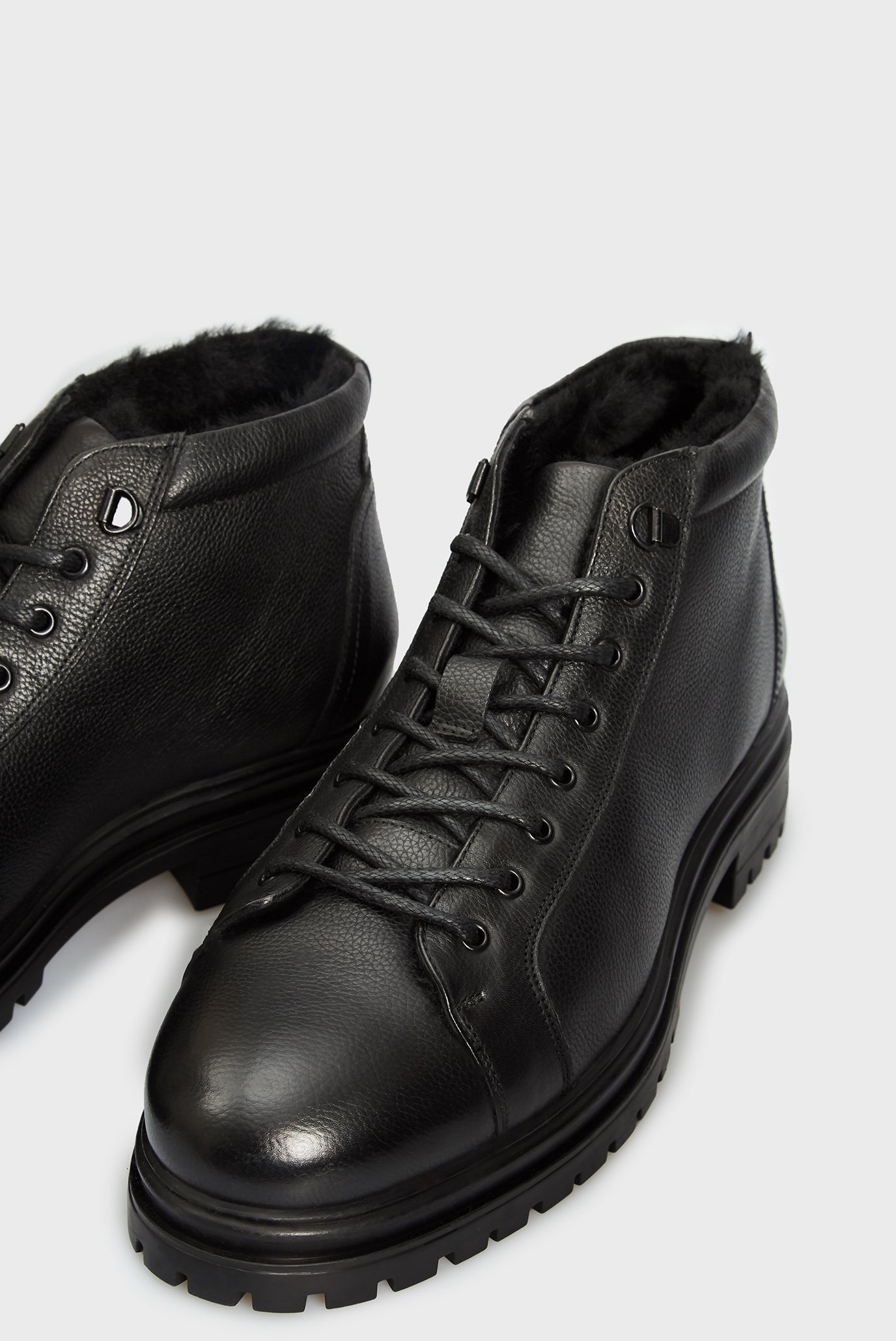 Мужские черные кожаные ботинки Kasper 5