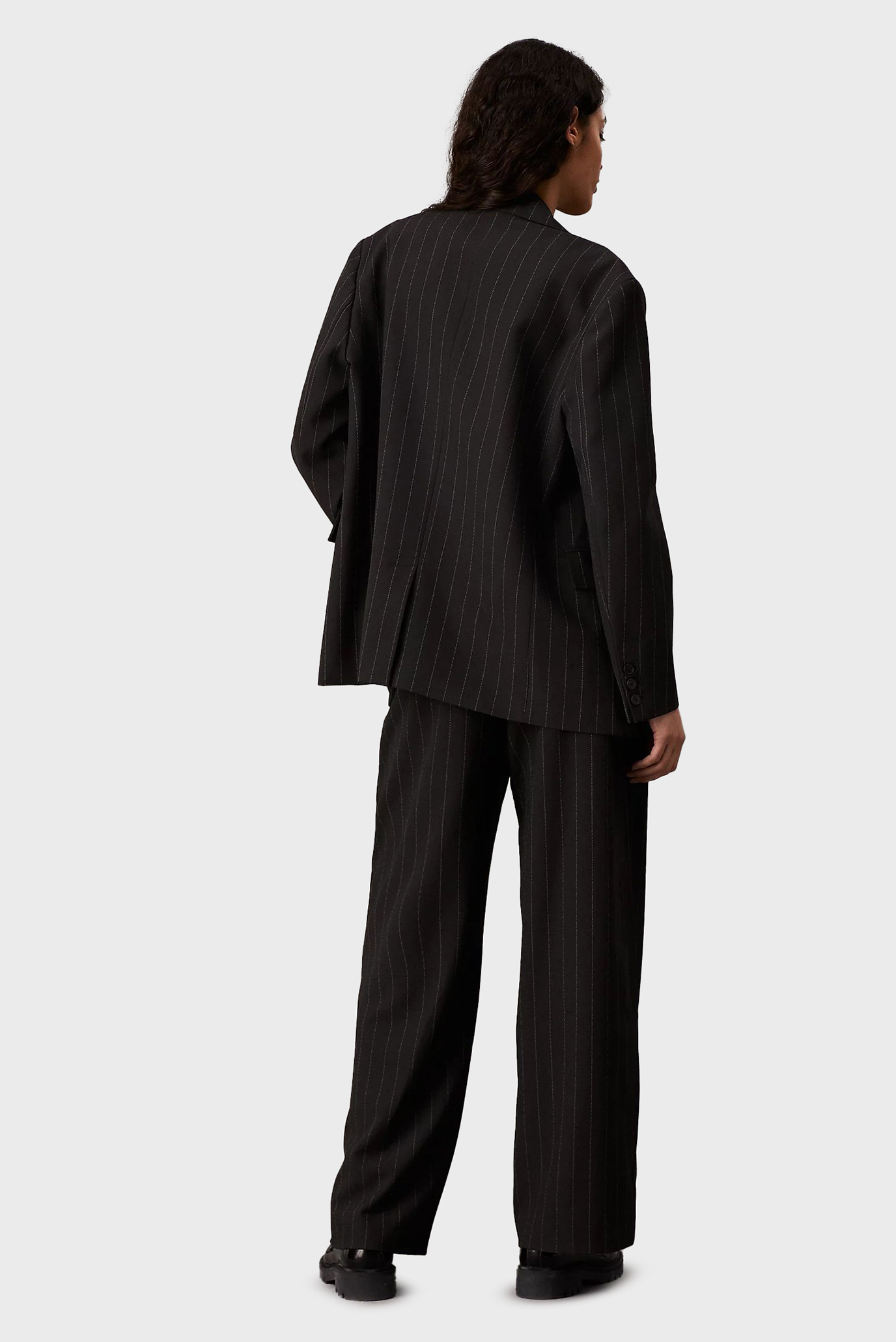 Женские черные брюки в полоску SOFT CREPE PINSTRIPE 8
