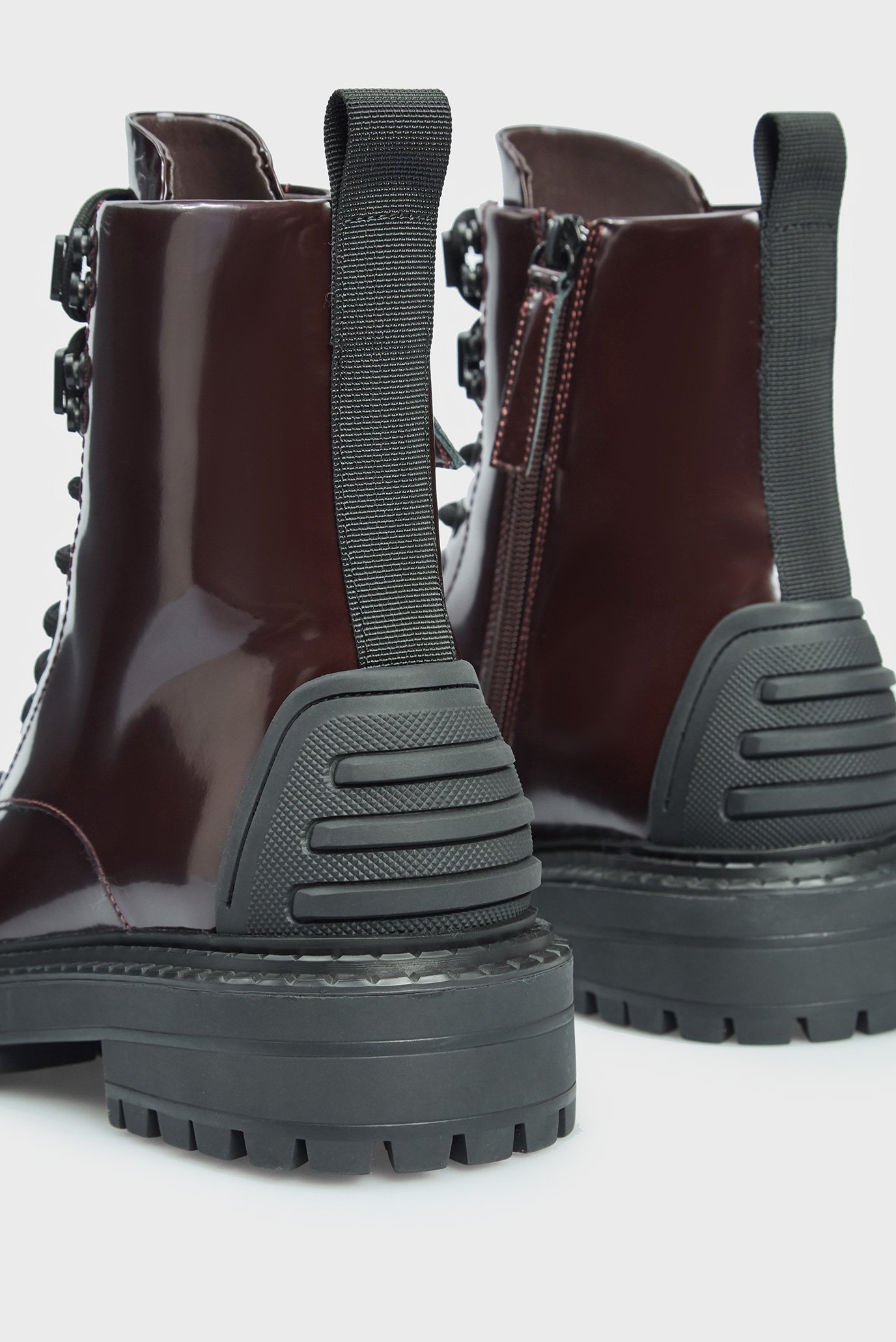 Женские бордовые кожаные ботинки Lynette 10