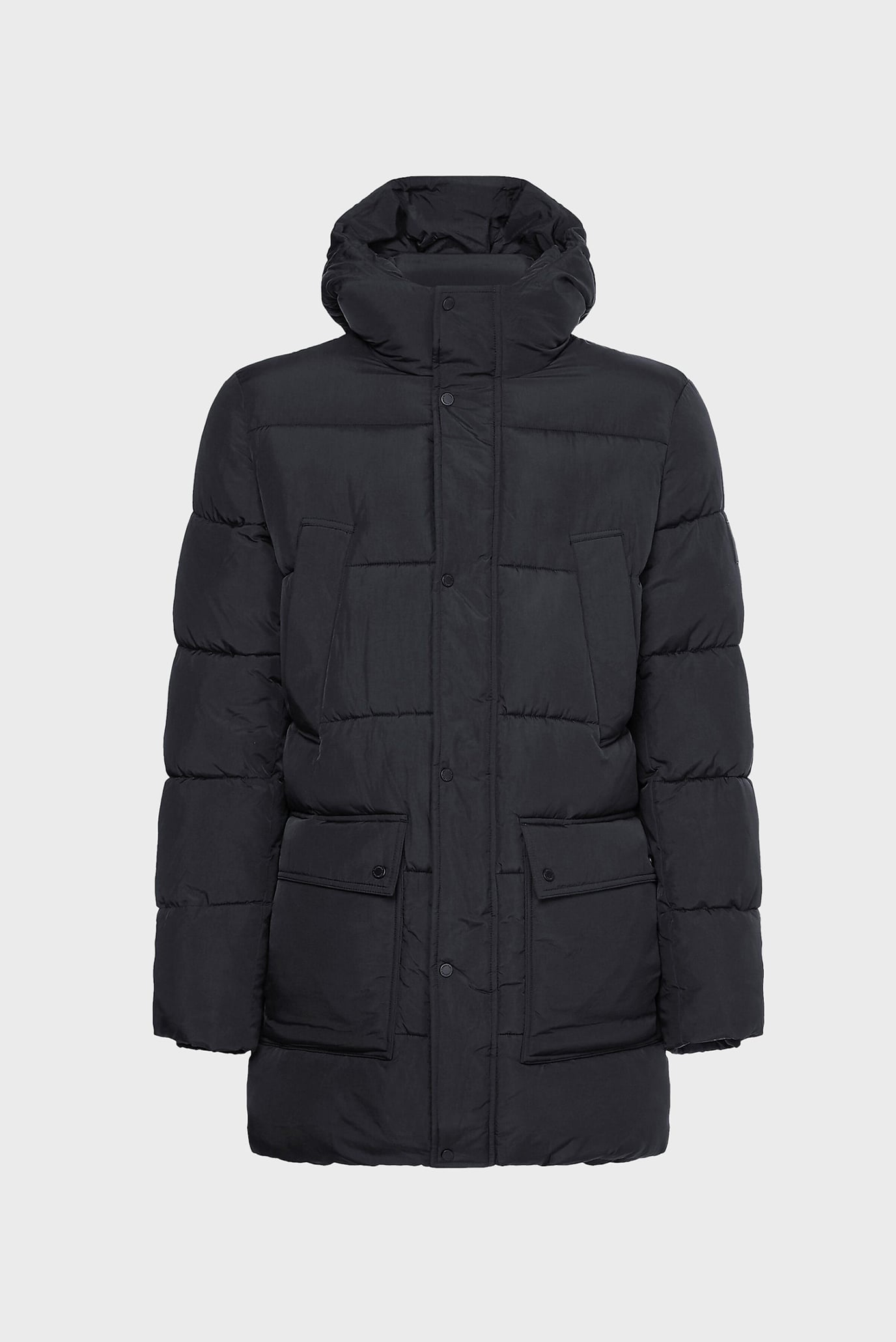 Мужская черная куртка CRINKLE NYLON LONGLENGTH PUFFER 9