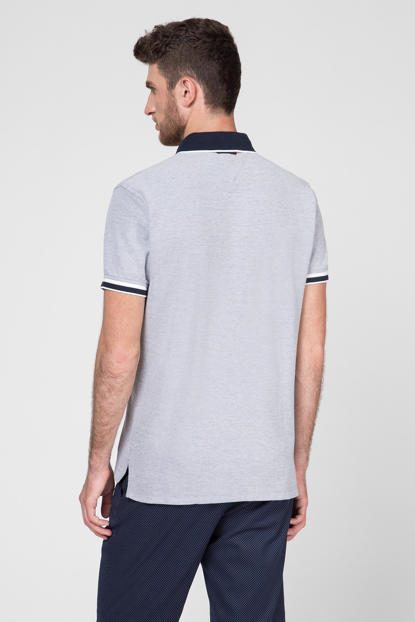 Мужское голубое поло OXFORD 3