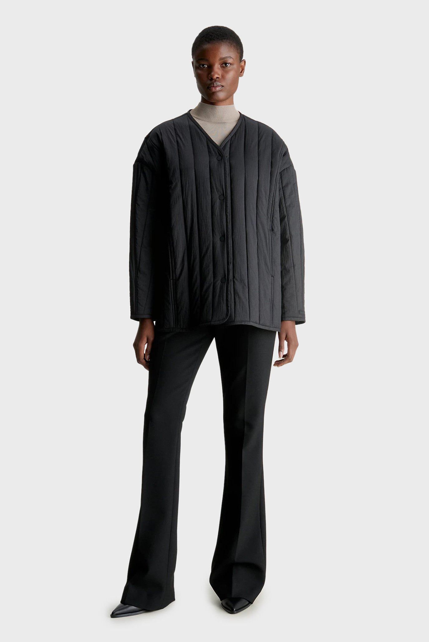 Женская черная куртка LW VERTICAL QUILT JACKET 2