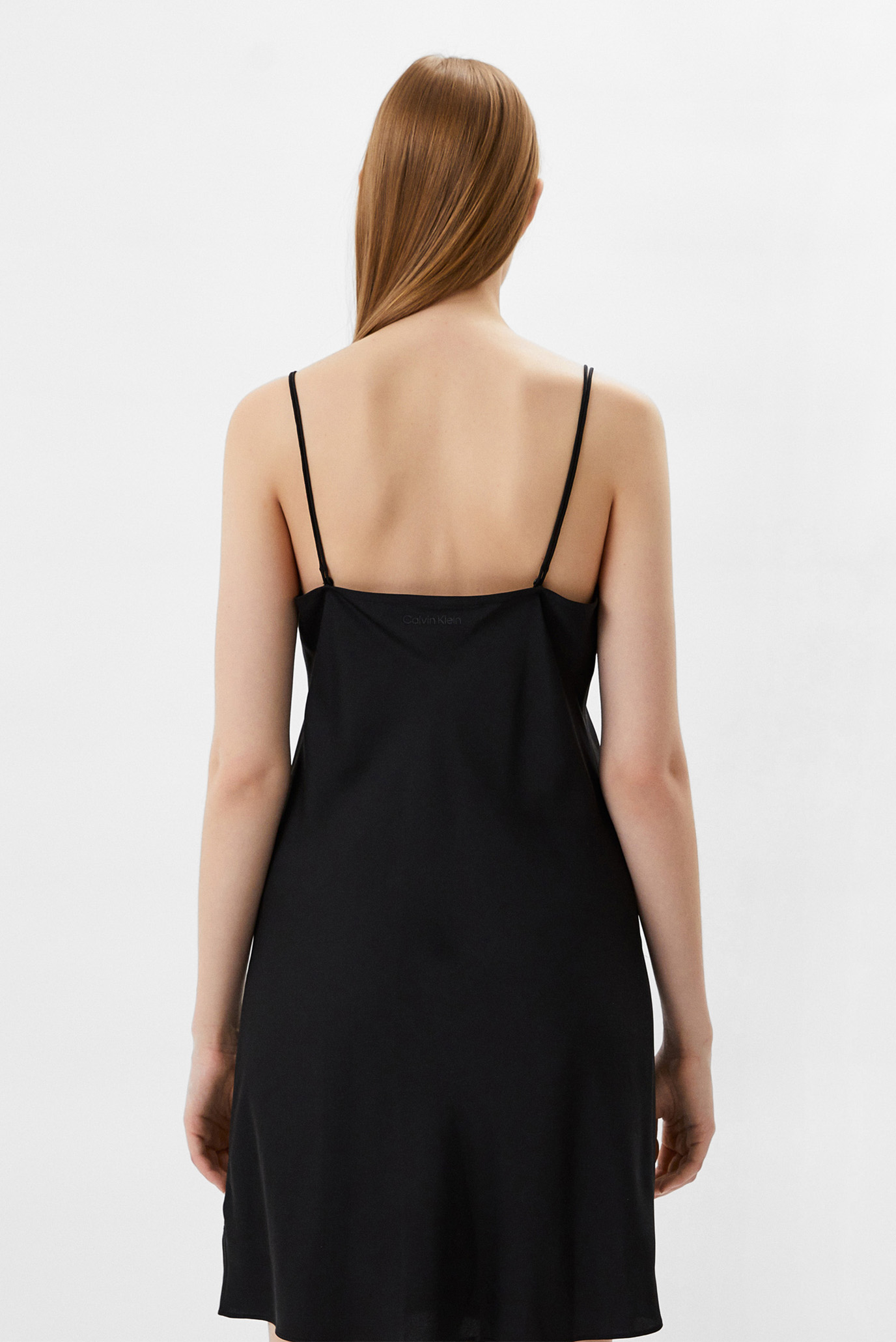 Женское черное платье ICONIC SLIP DRESS 7