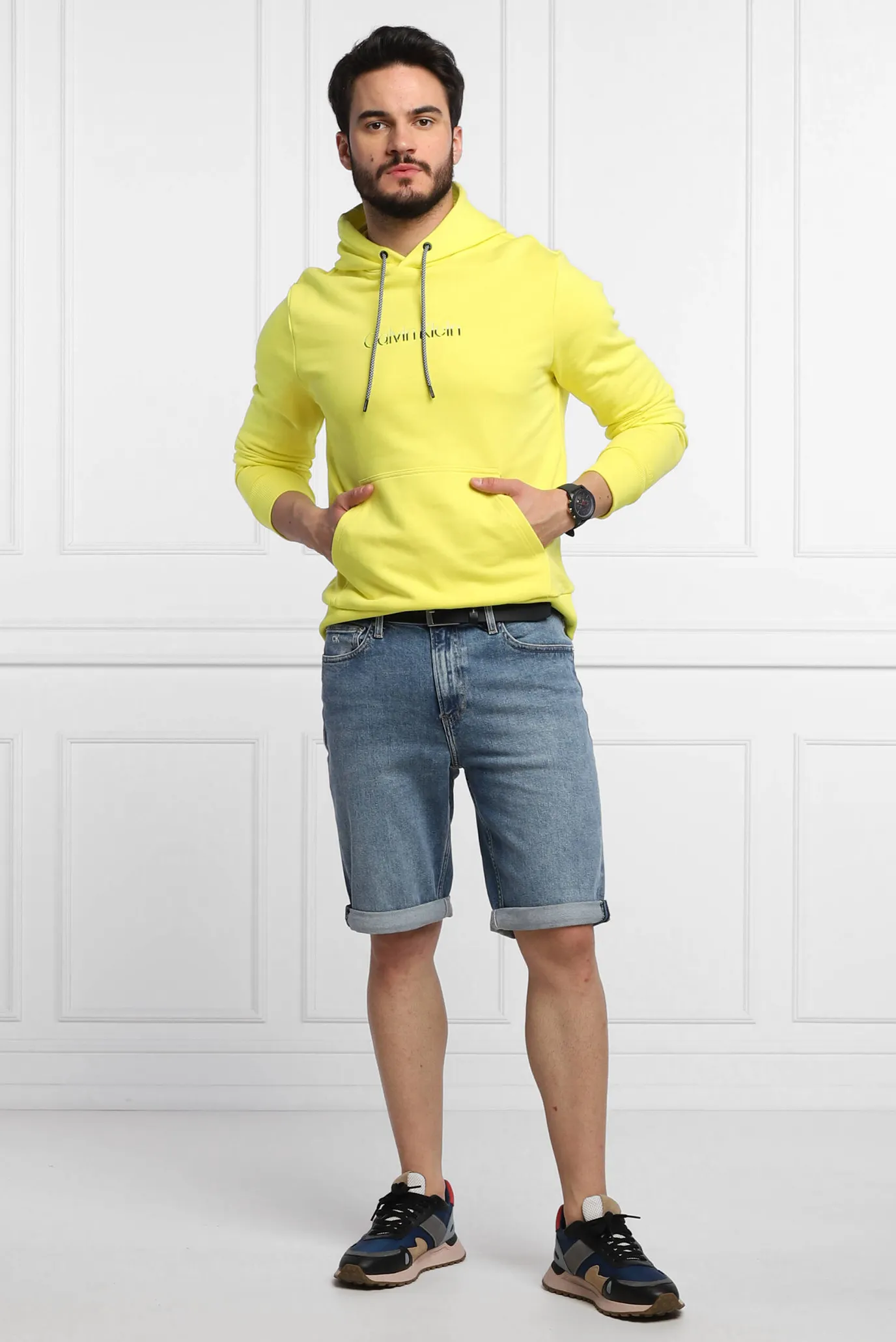 Мужское желтое худи MULTI COLOR LOGO 7