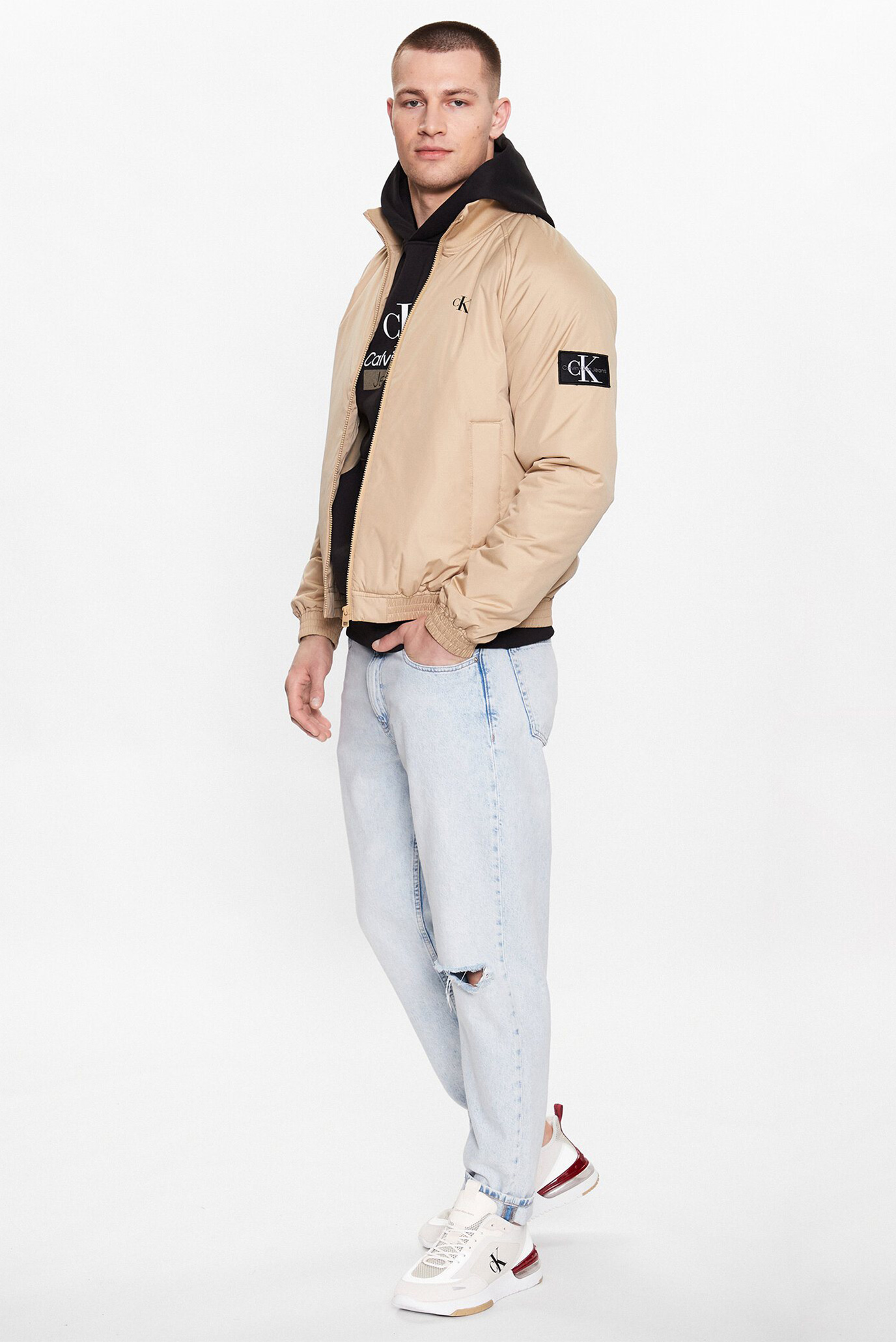 Куртка демисезонная PADDED HARRINGTON Calvin Group FR — Jeans J30J323466 Klein