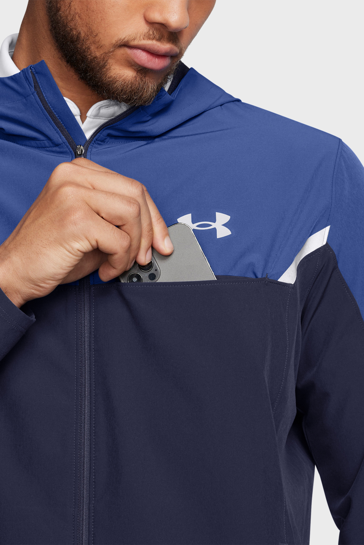 Мужская темно-синяя ветровка Vanish Woven Utility Jacket 3