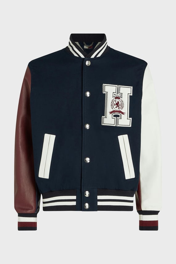 Куртка демисезонная THC GI LEATHER VARSITY JACKET