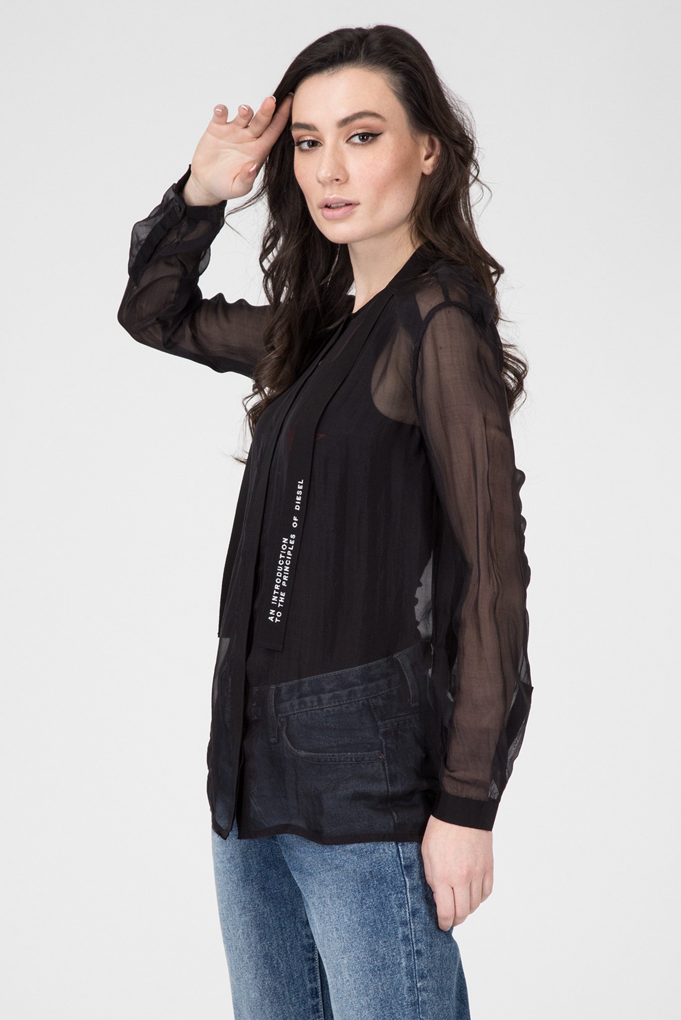 Женская черная блуза C-SAKURA-A 2