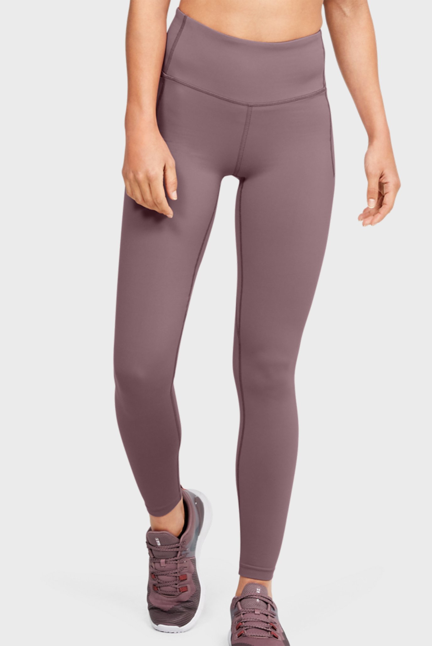 Женские розовые тайтсы UA Meridian Leggings 11