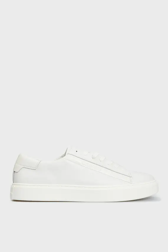Мужские белые кожаные сникерcы LOW TOP LACE UP LTH Calvin Klein