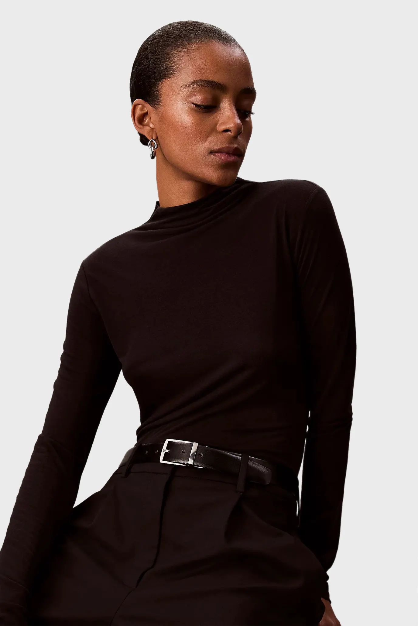 Гольф LS WOOL TENCEL MOCK NK TOP 5