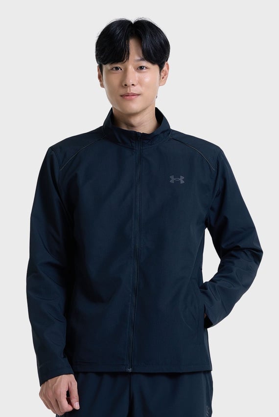 Мужская черная ветровка UA STORM RUN JACKET