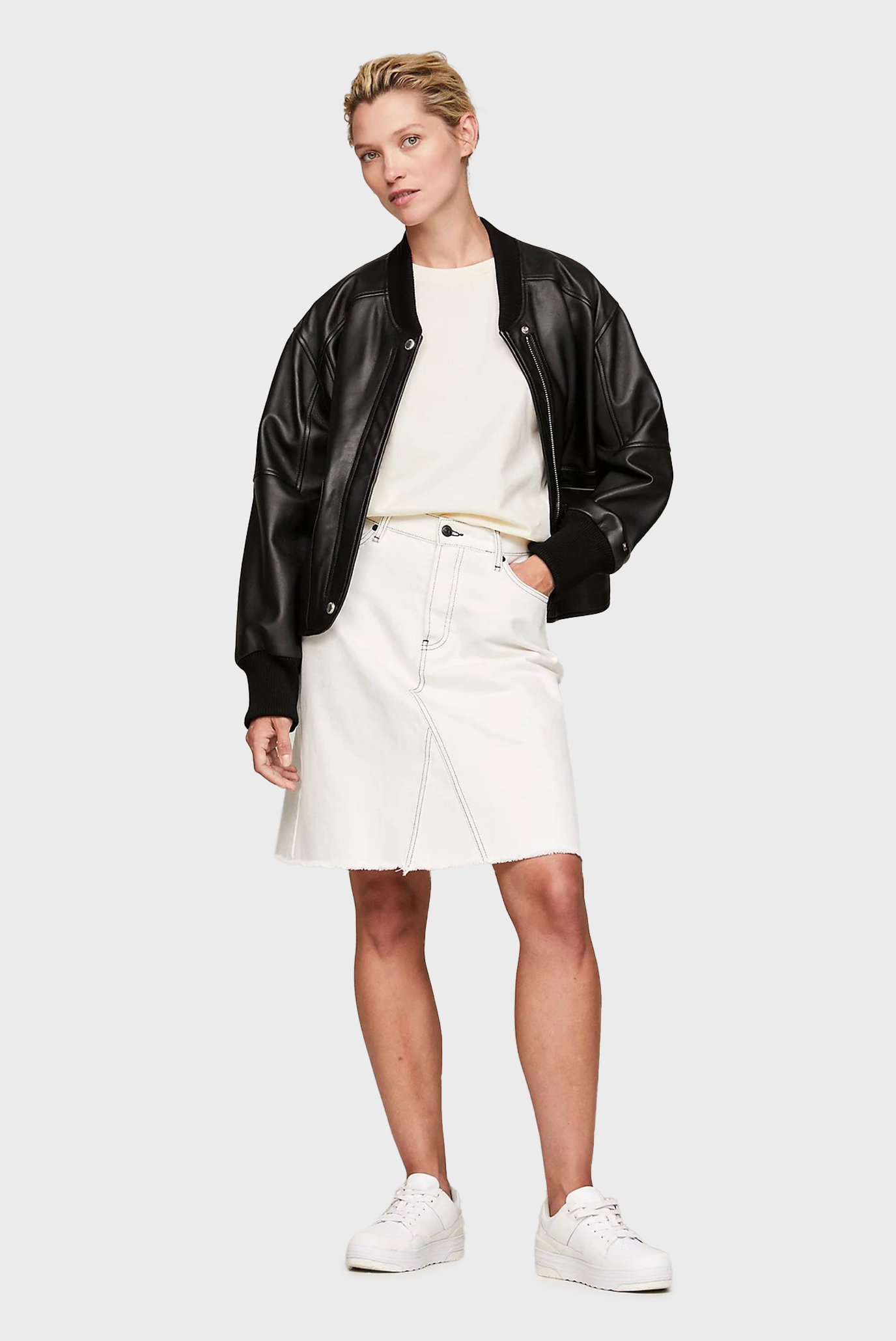 Юбка DNM RW A-LINE SKIRT ECRU 2