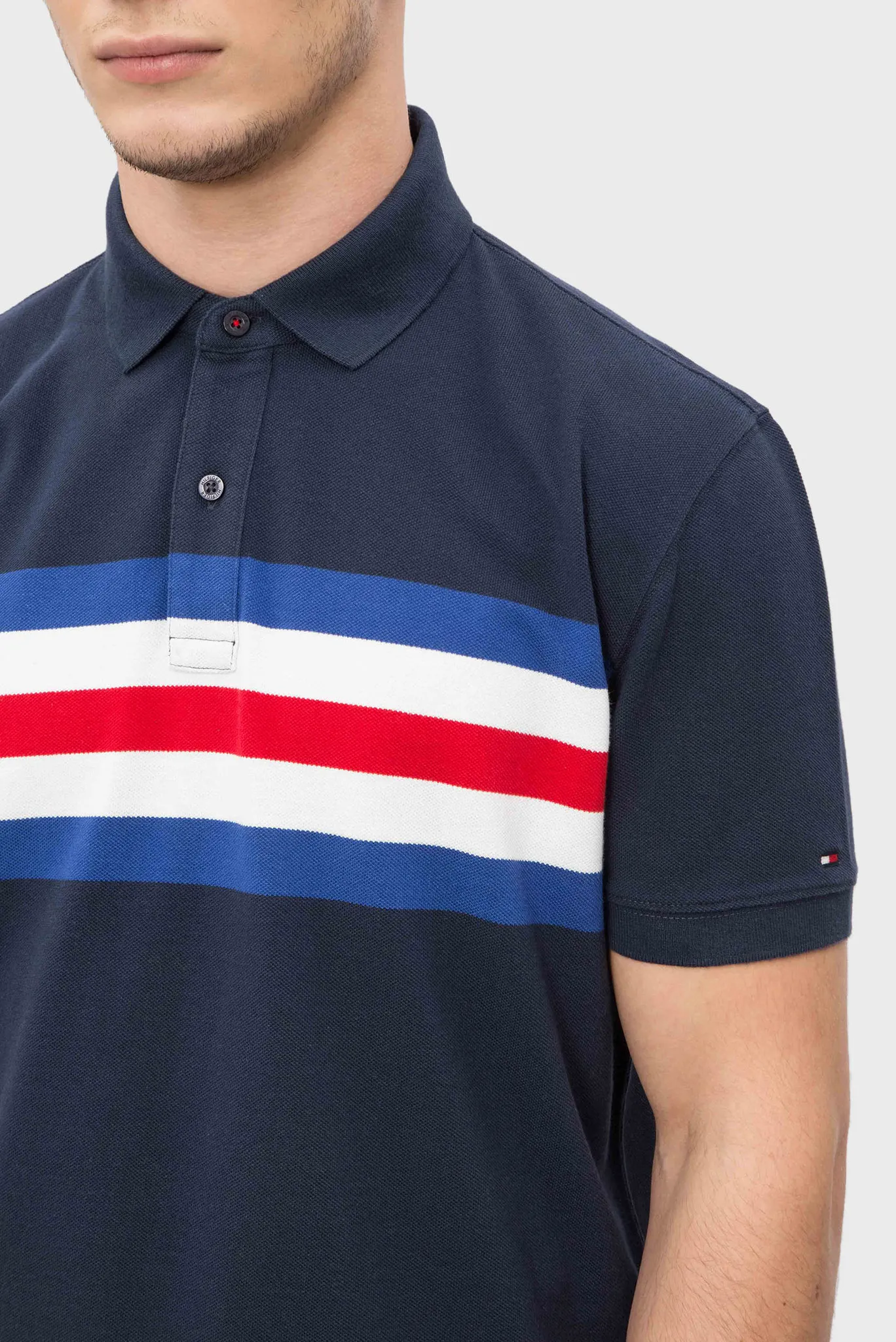 Мужское темно-синее поло 4