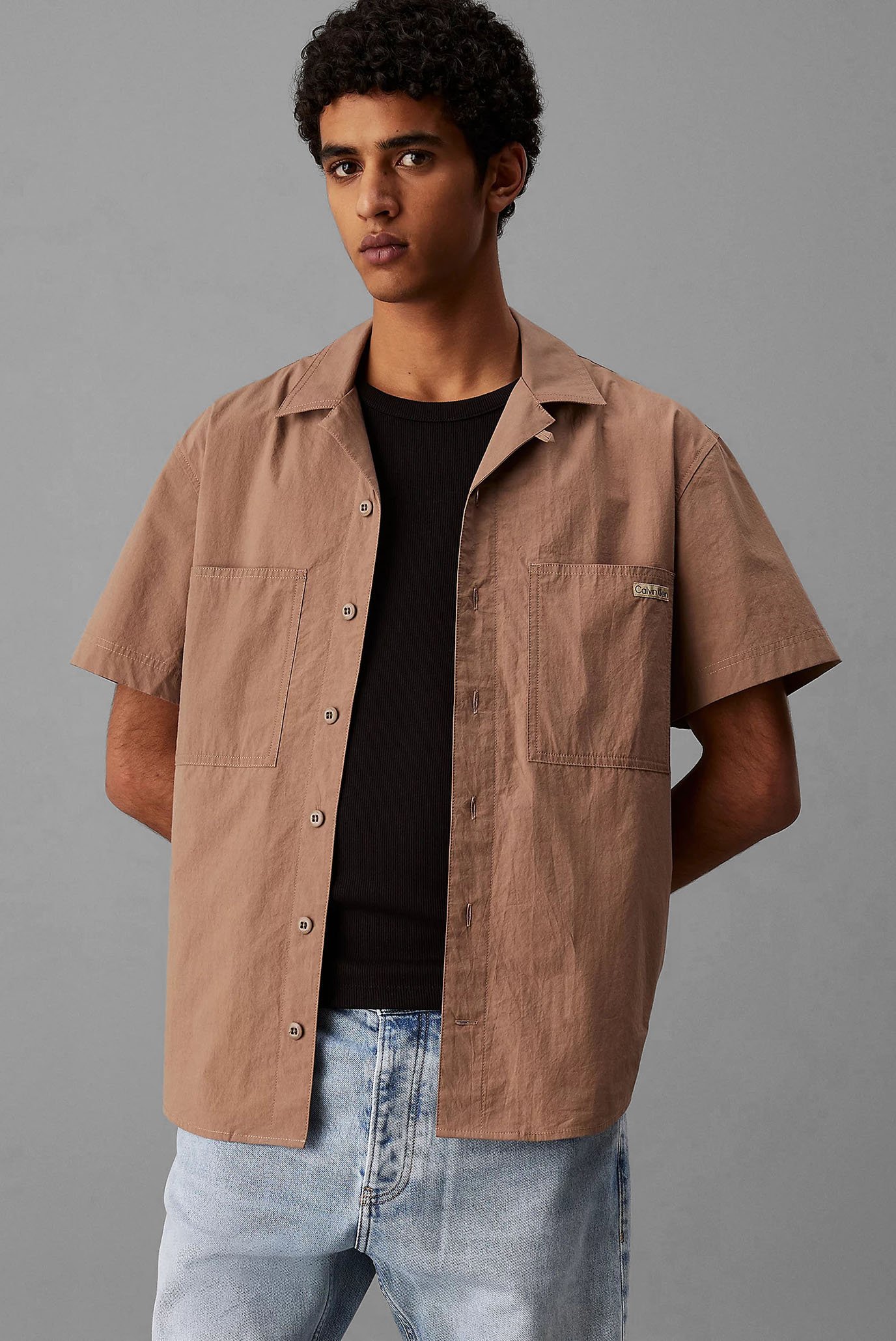Рубашка с коротким рукавом COTTON POPLIN S S SHIRT 1