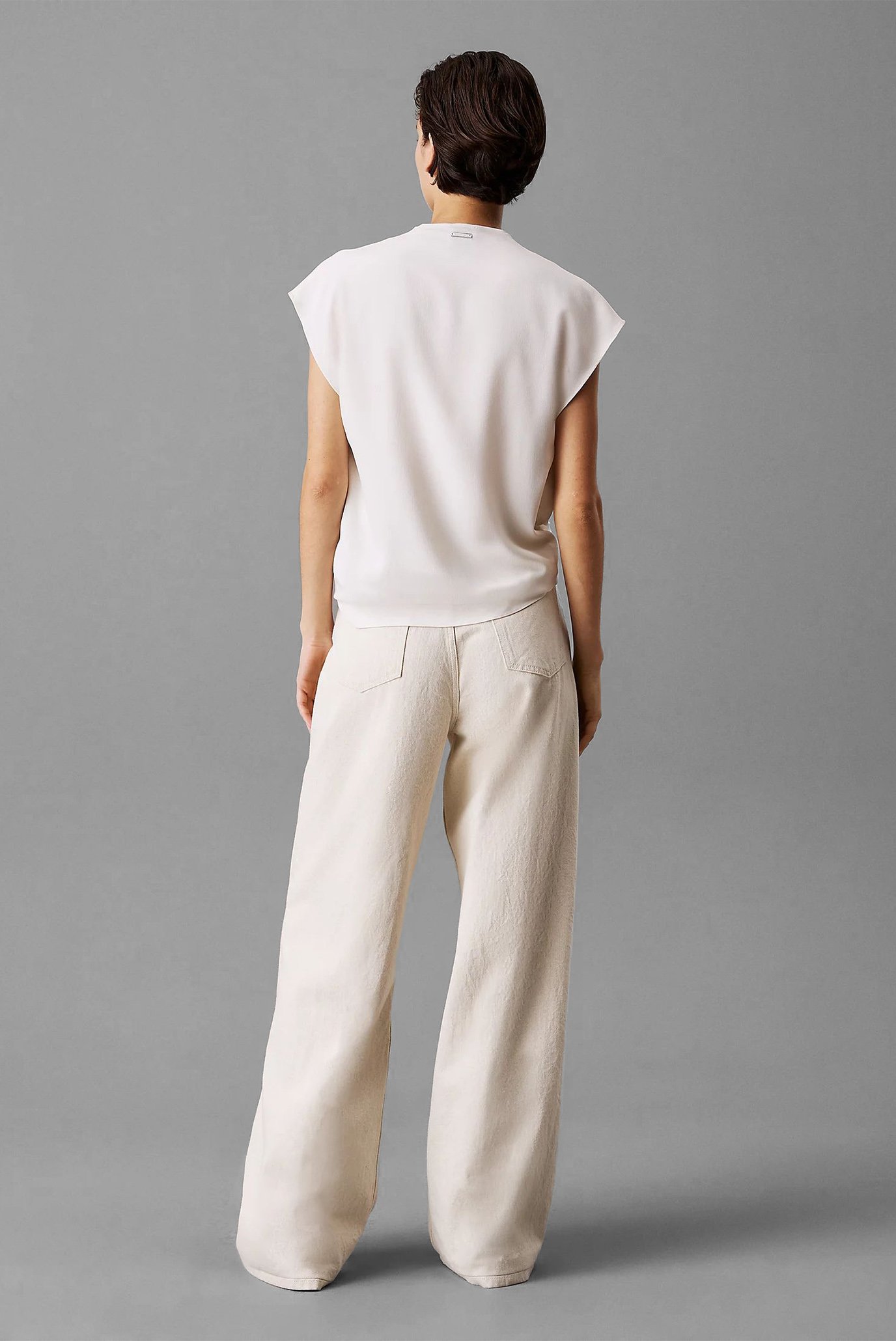 Блузка HEAVY GEORGETTE SS ZIP BLOUSECalvin Klein Блузка HEAVY GEORGETTE SS ZIP BLOUSE 3